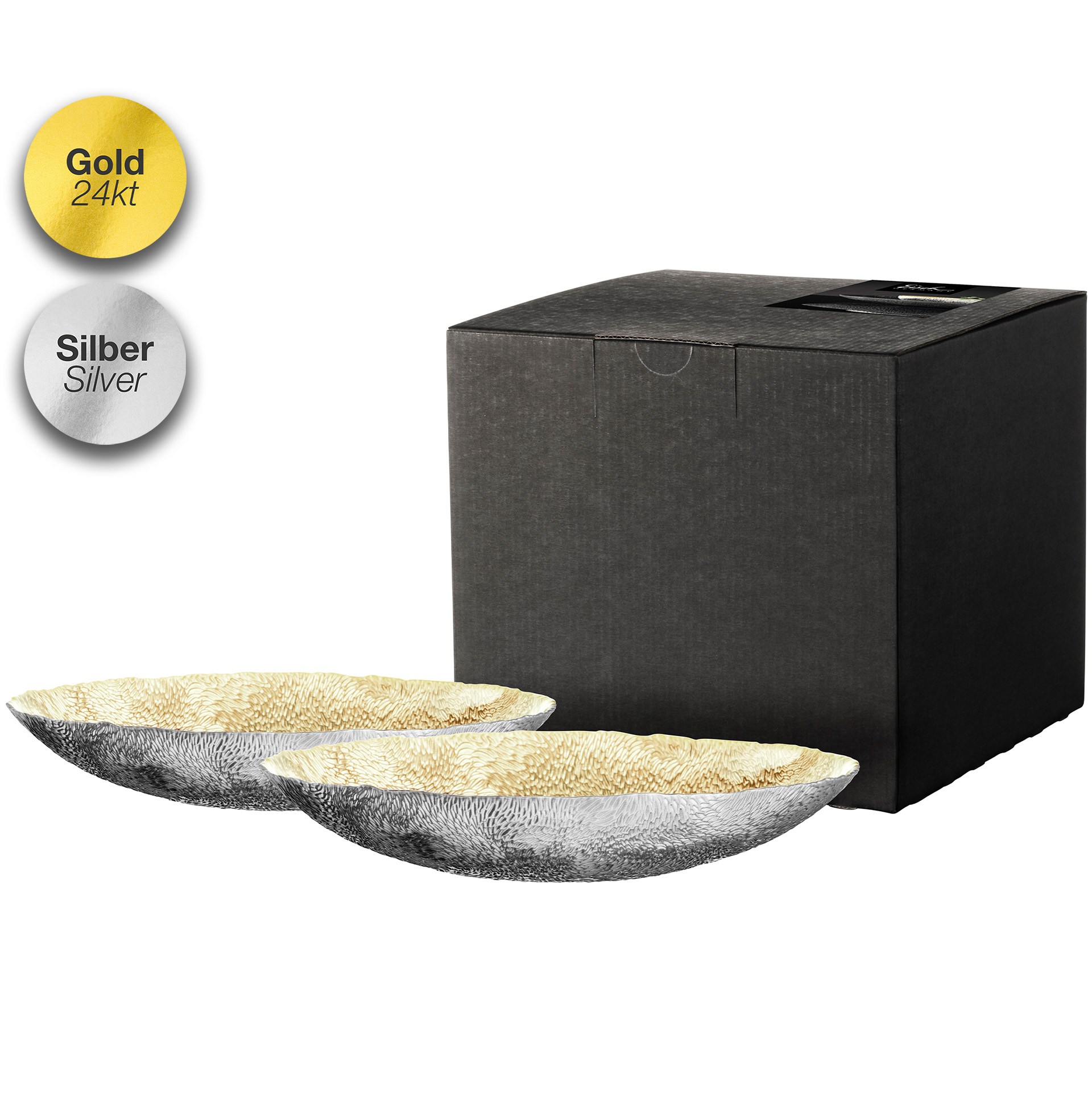 Set of 2 bowls gold/silver Ø 210 mm SEN