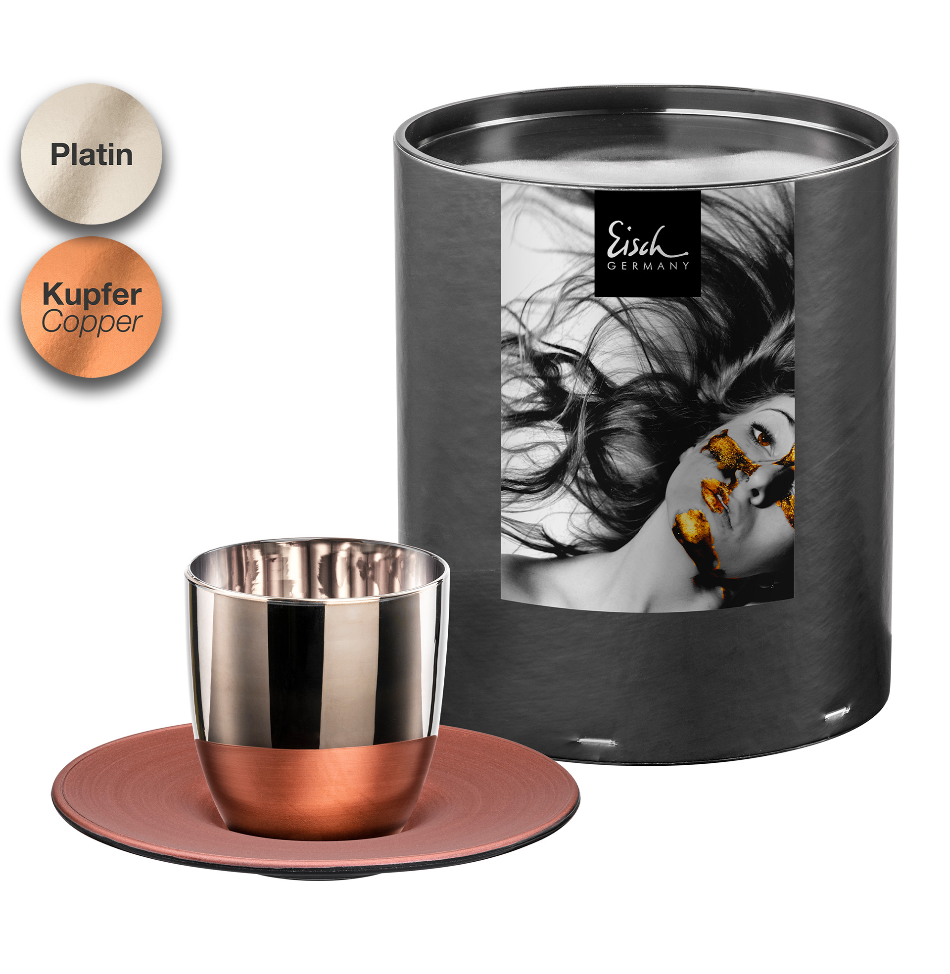 Espresso-Set platin/kupfer COSMO COLLECT