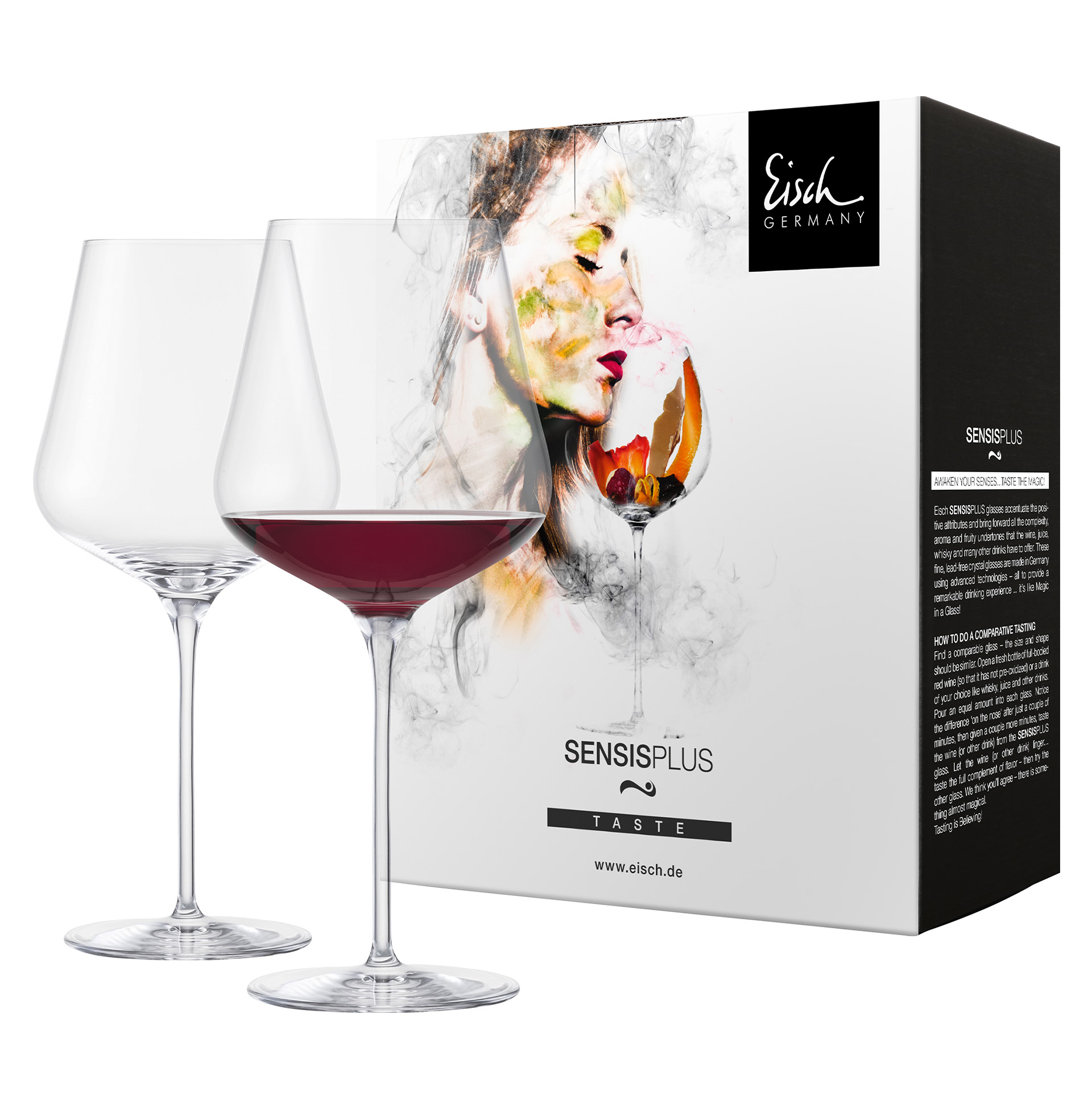 Set of 2 burgundy glasses SKY SENSISPLUS