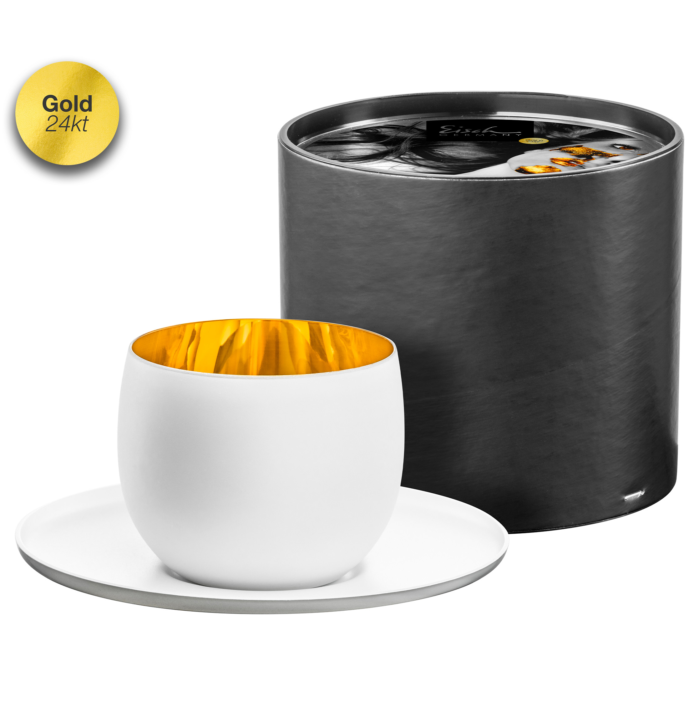 Cappuccino set white/gold COSMO