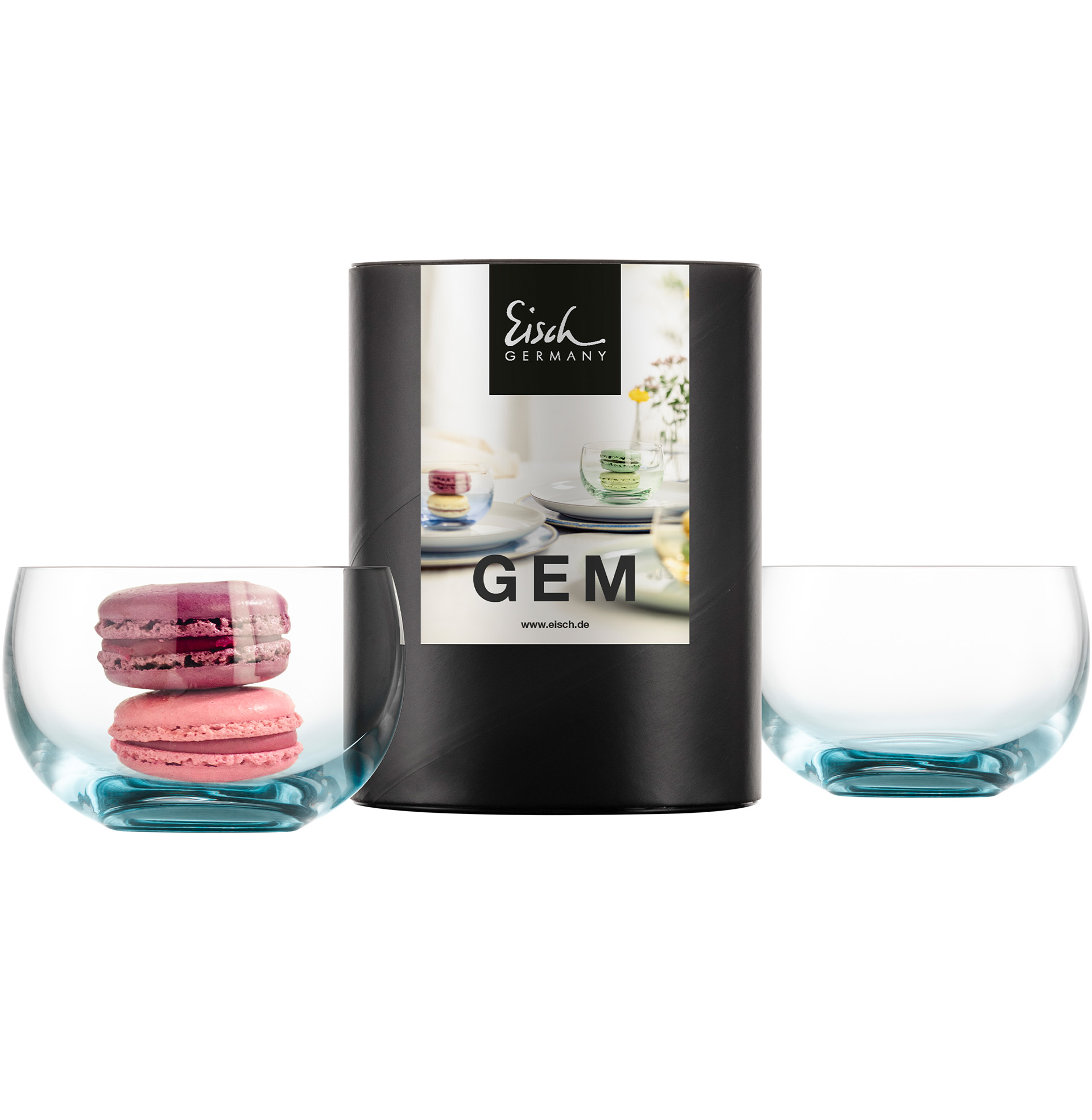 2er Set Dessertschalen aqua GEM