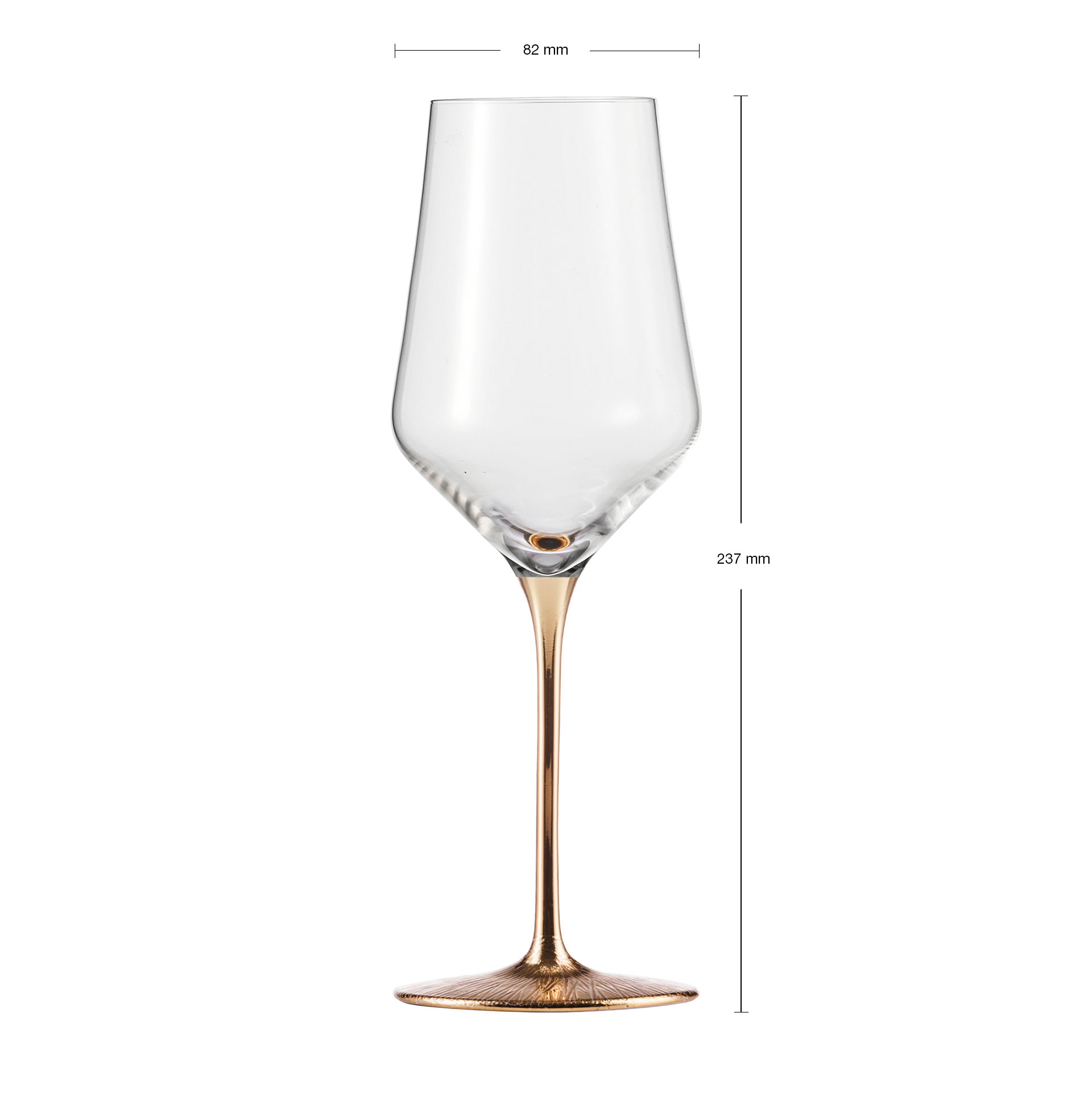 White wine glasses gold RAVI GOLD
