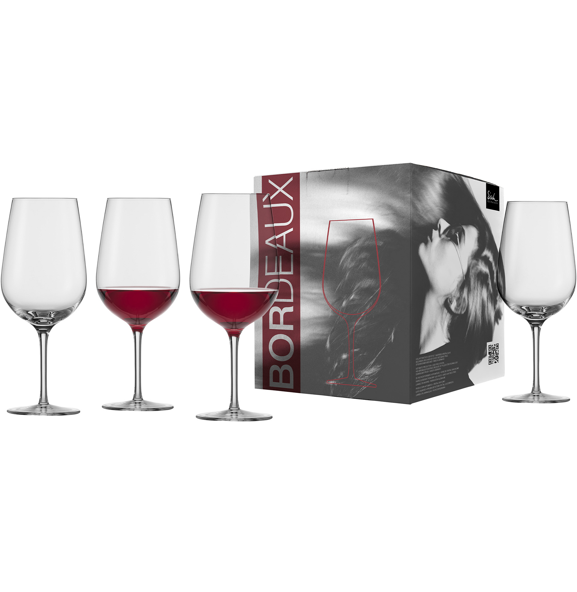Set of 4 bordeaux glasses VINEZZA