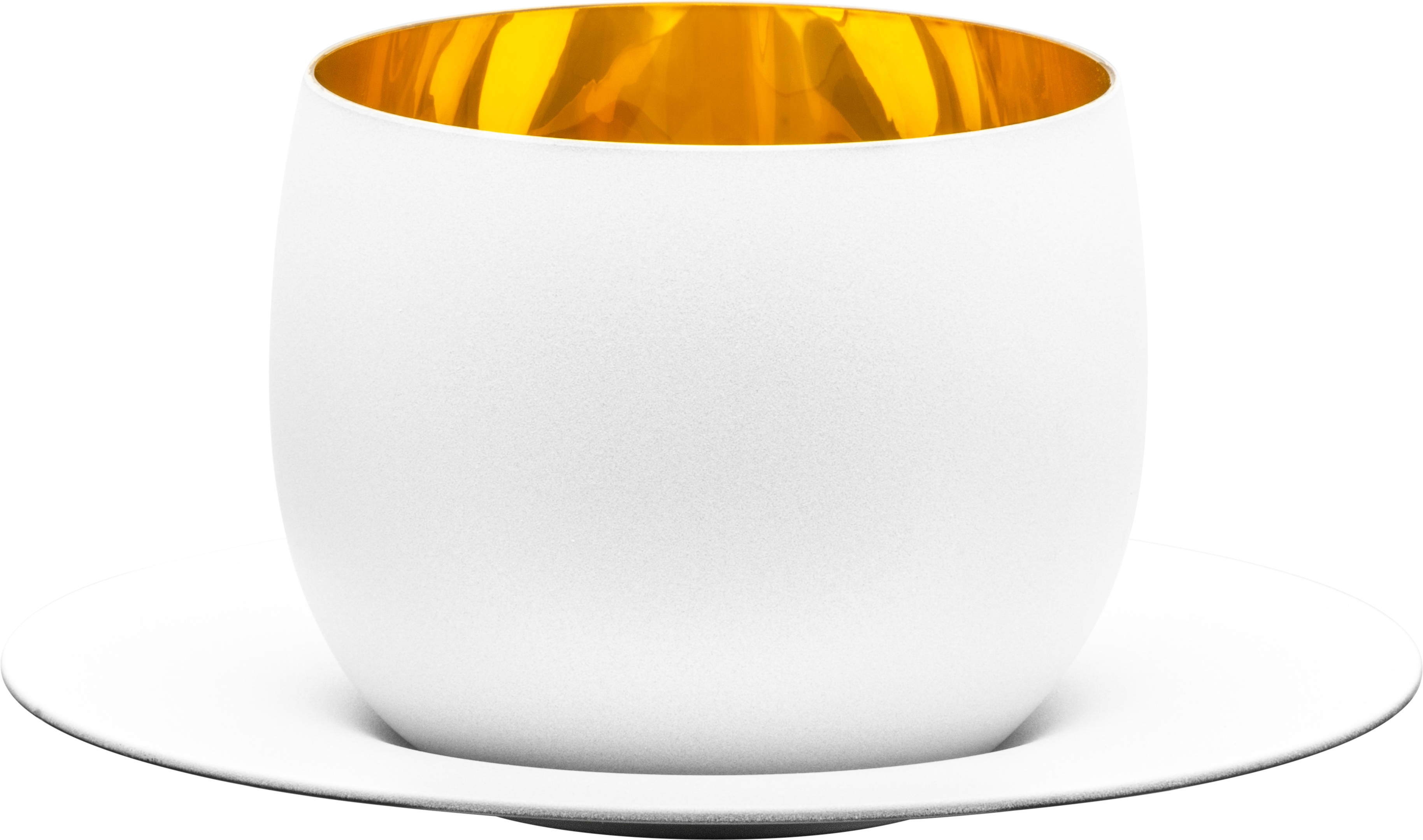 Cappuccino set weiß/gold COSMO