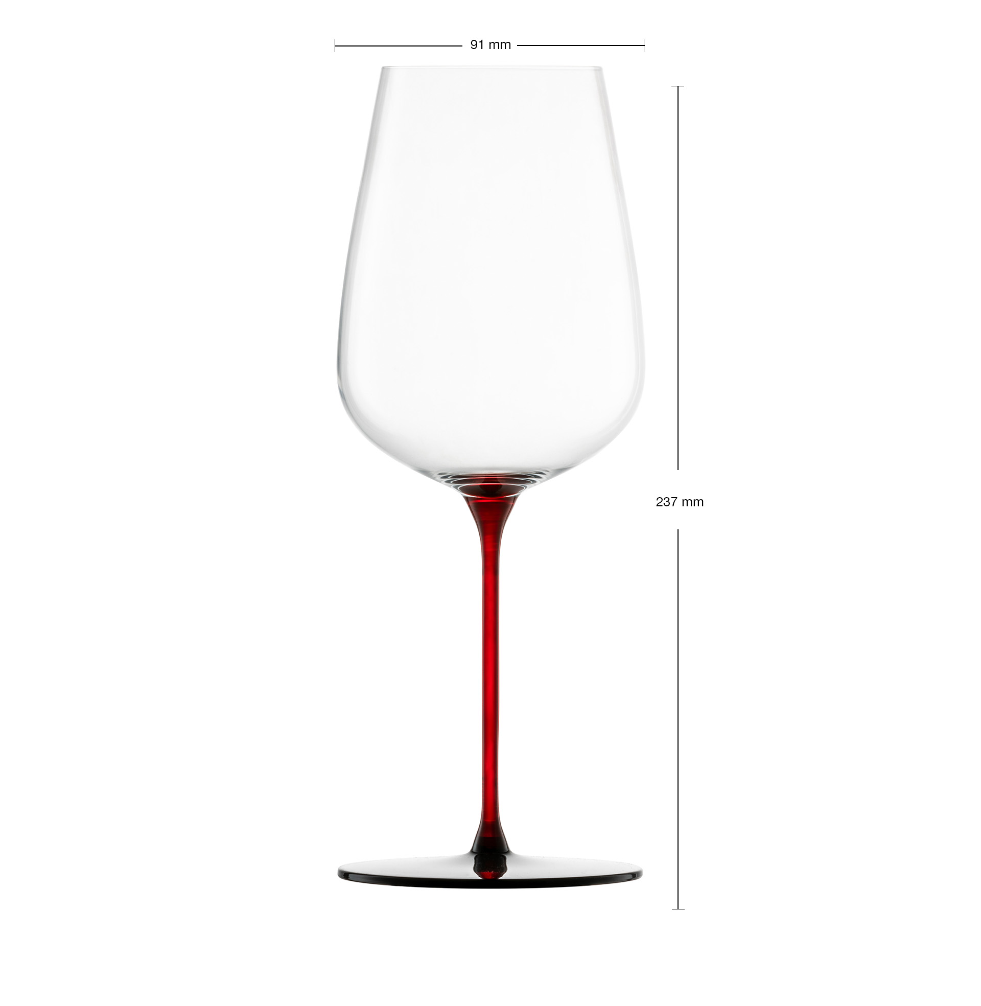 Allround Weingläser fruchtig & aromatisch rot/schwarz RED SENSISPLUS