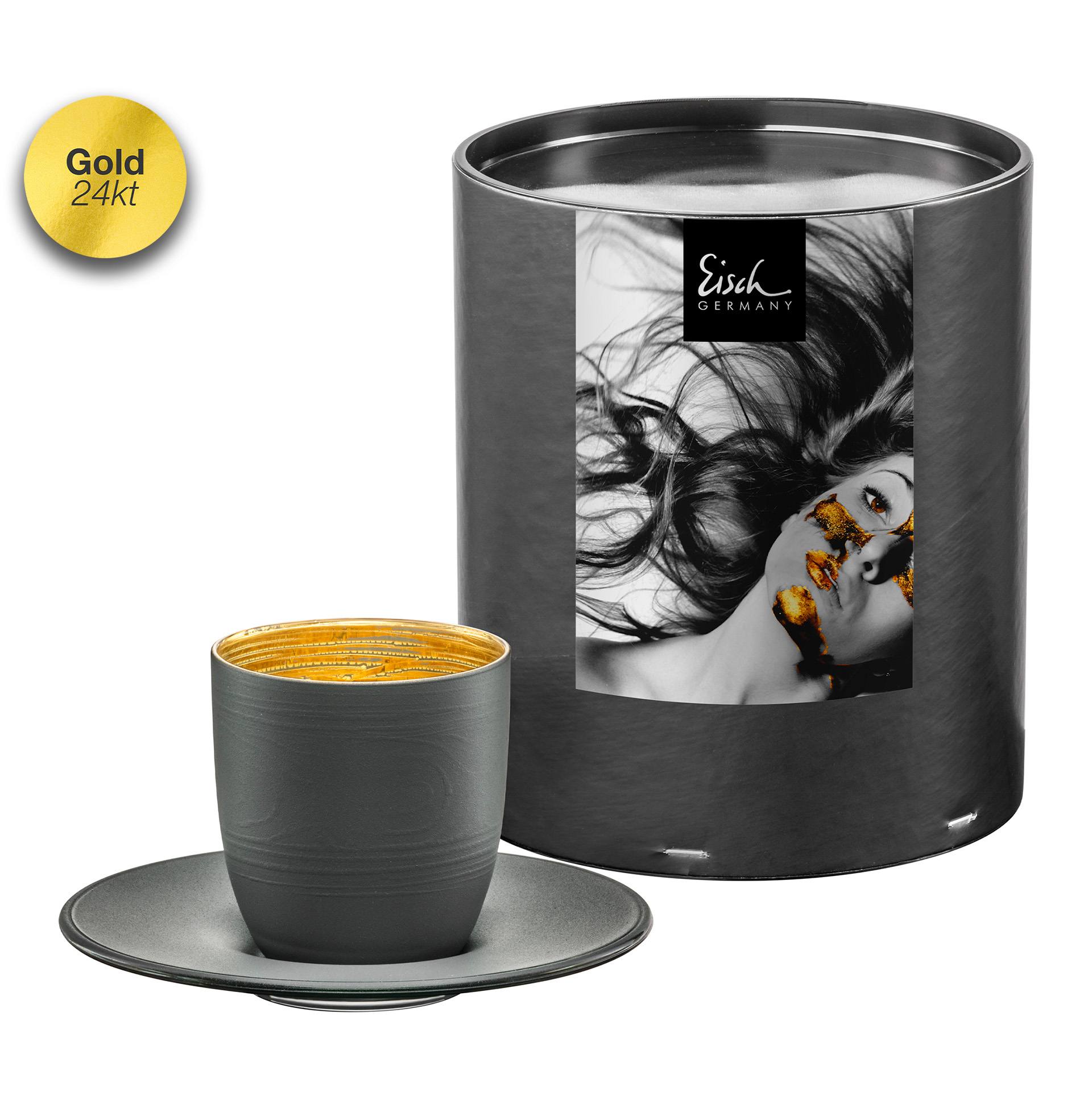 Espresso set grey/gold COSMO COLLECT