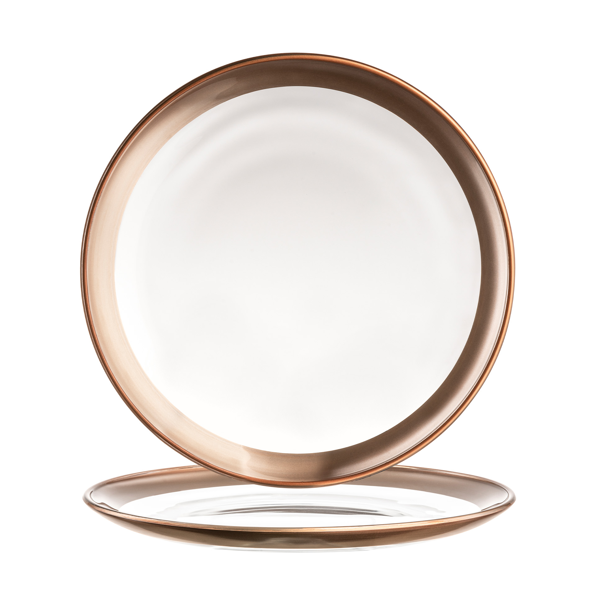 Set of 2 plates copper Ø 210 mm KAYA