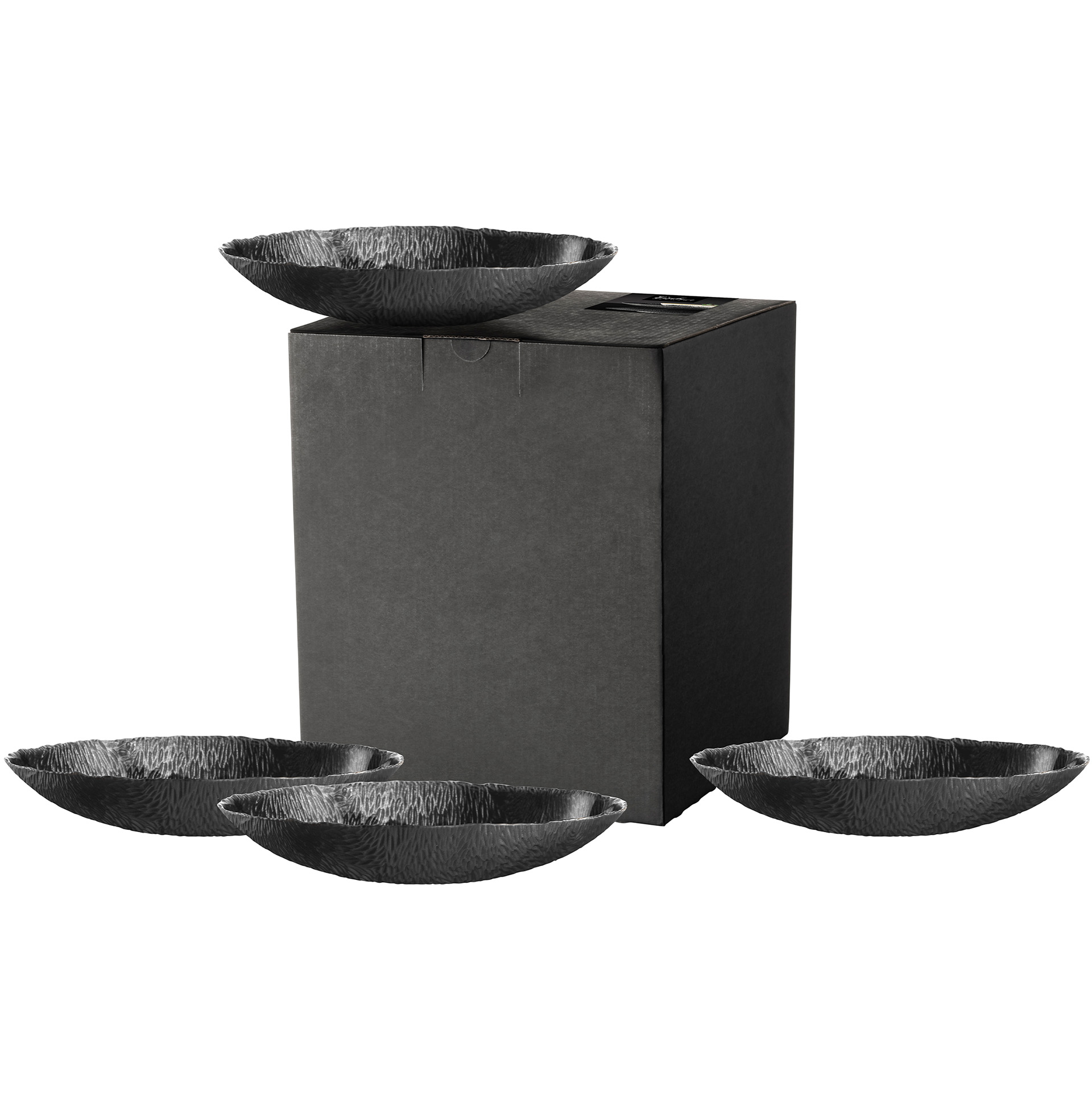 Set of 4 bowls black Ø 210 mm SEN