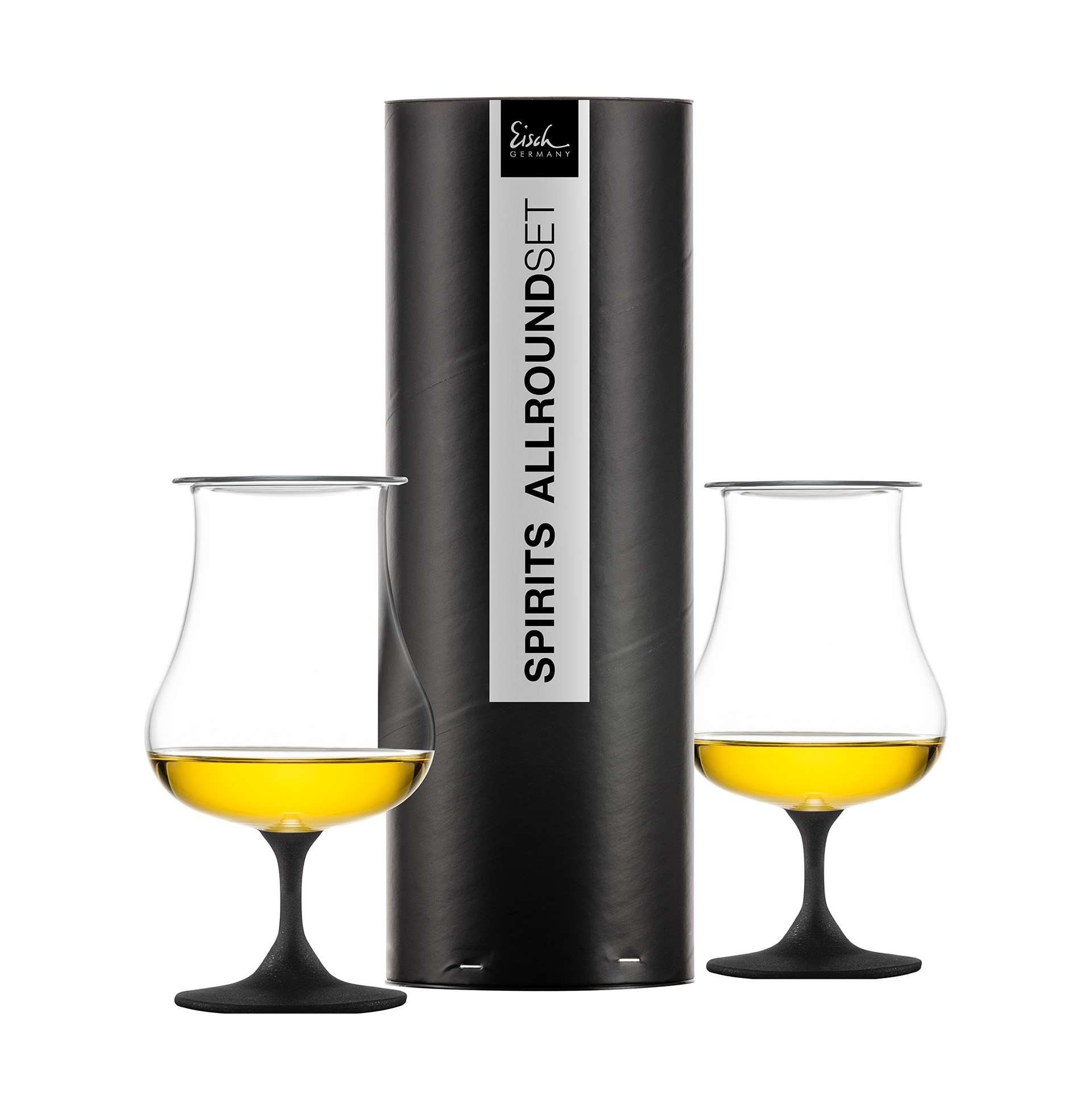 2er Set Spirituosen Gläser mit Aromadeckel schwarz GENTLEMAN