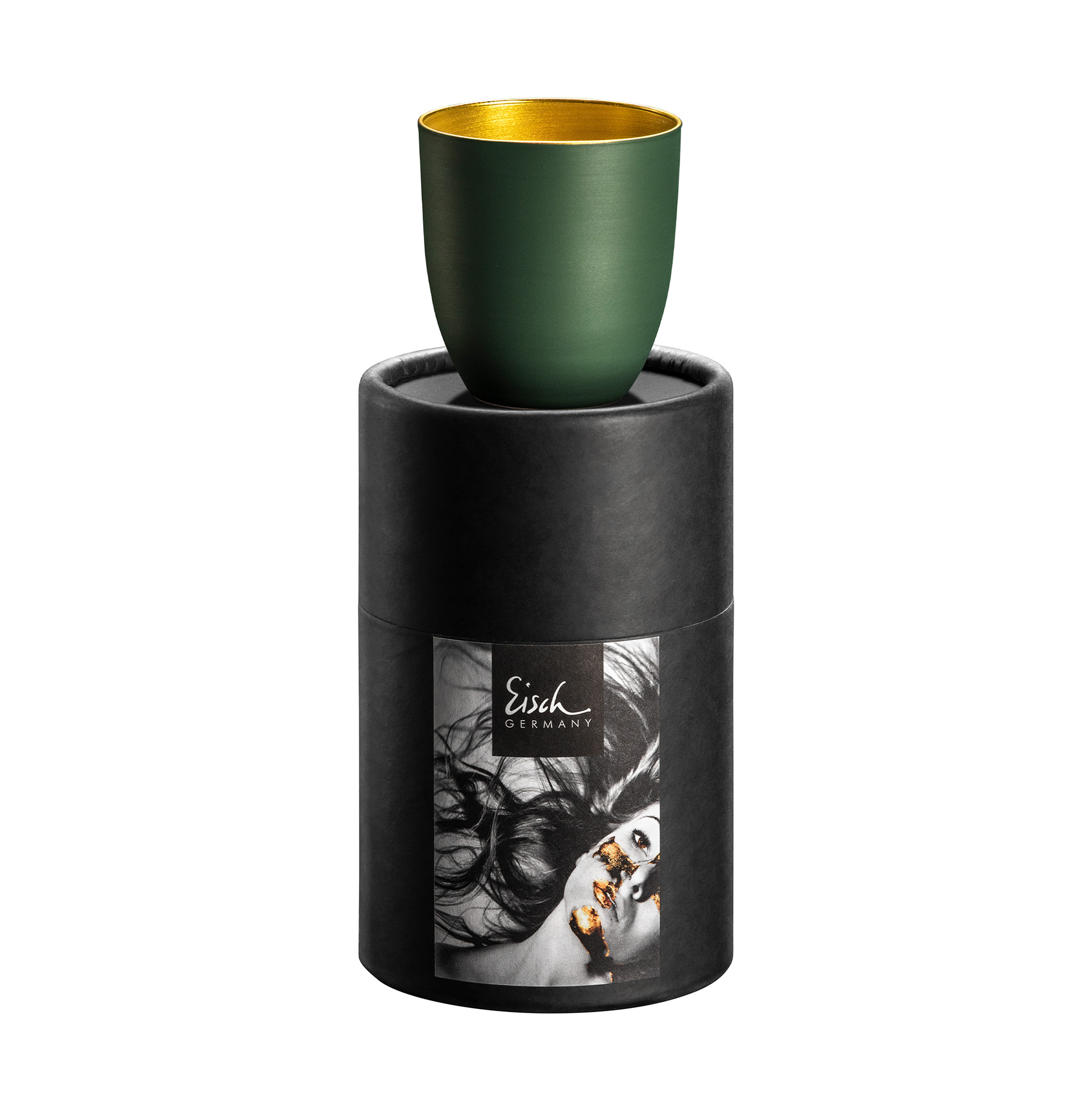 Espressoglas gold/grün COSMO COLLECT