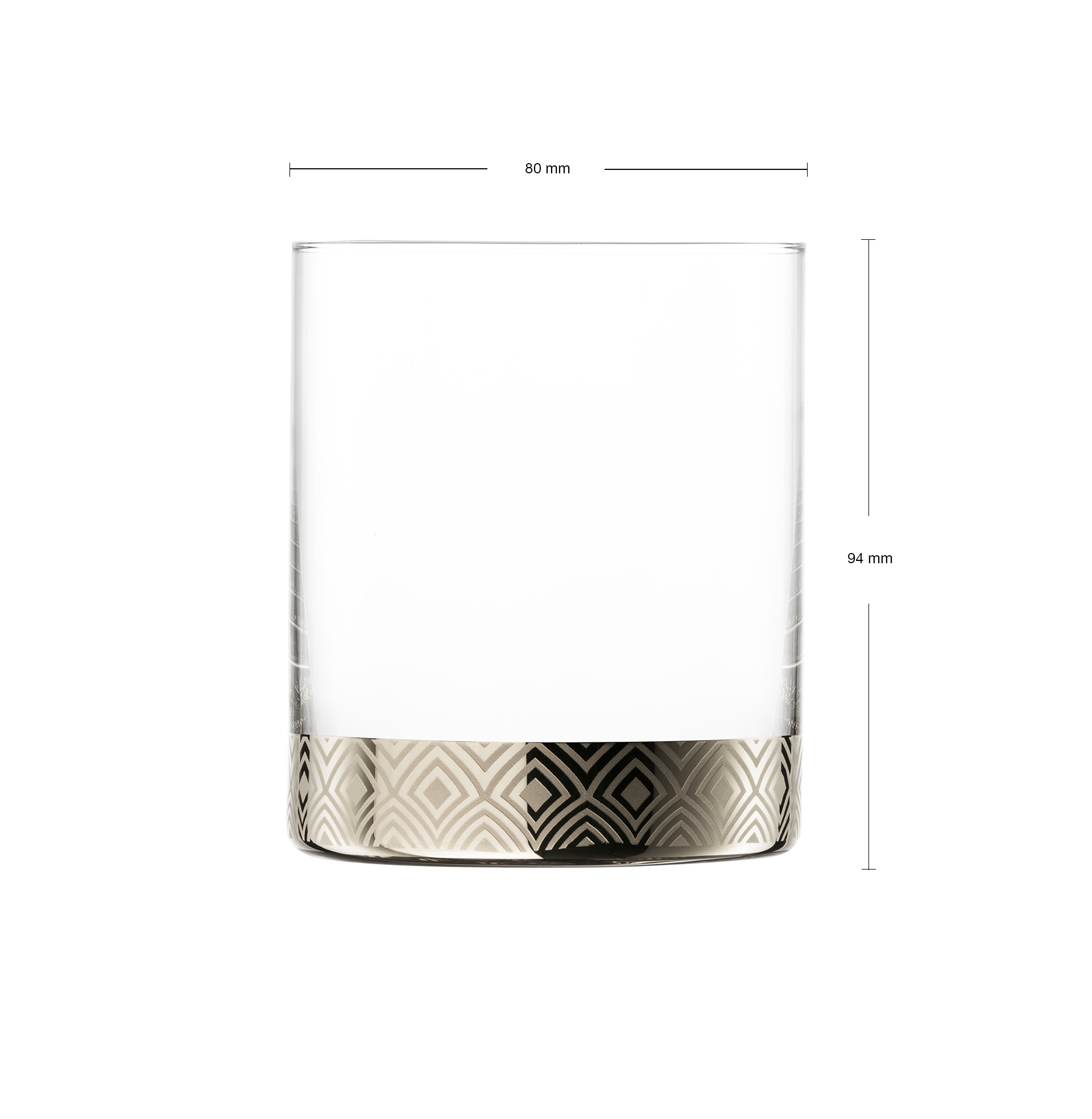 Set of 2 tumblers platinum ADELINE