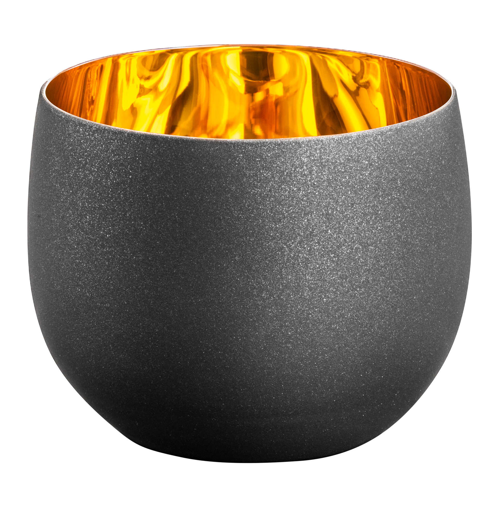 Cappuccinoglas schwarz/gold COSMO