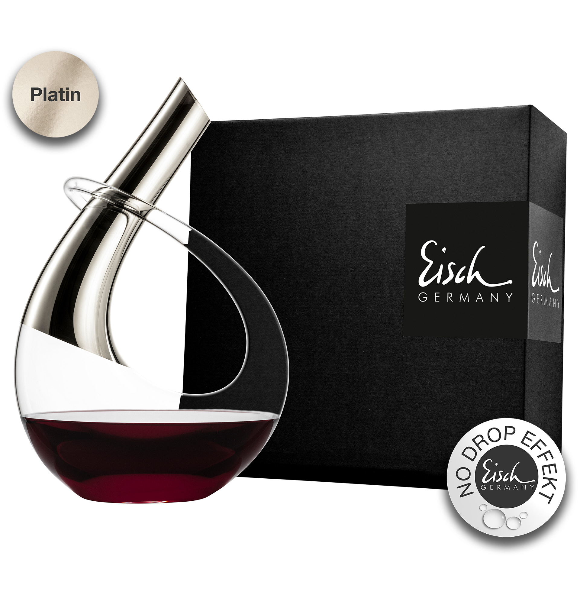 Dekantierkaraffe platin No Drop Effekt 0,75l EMBRACE