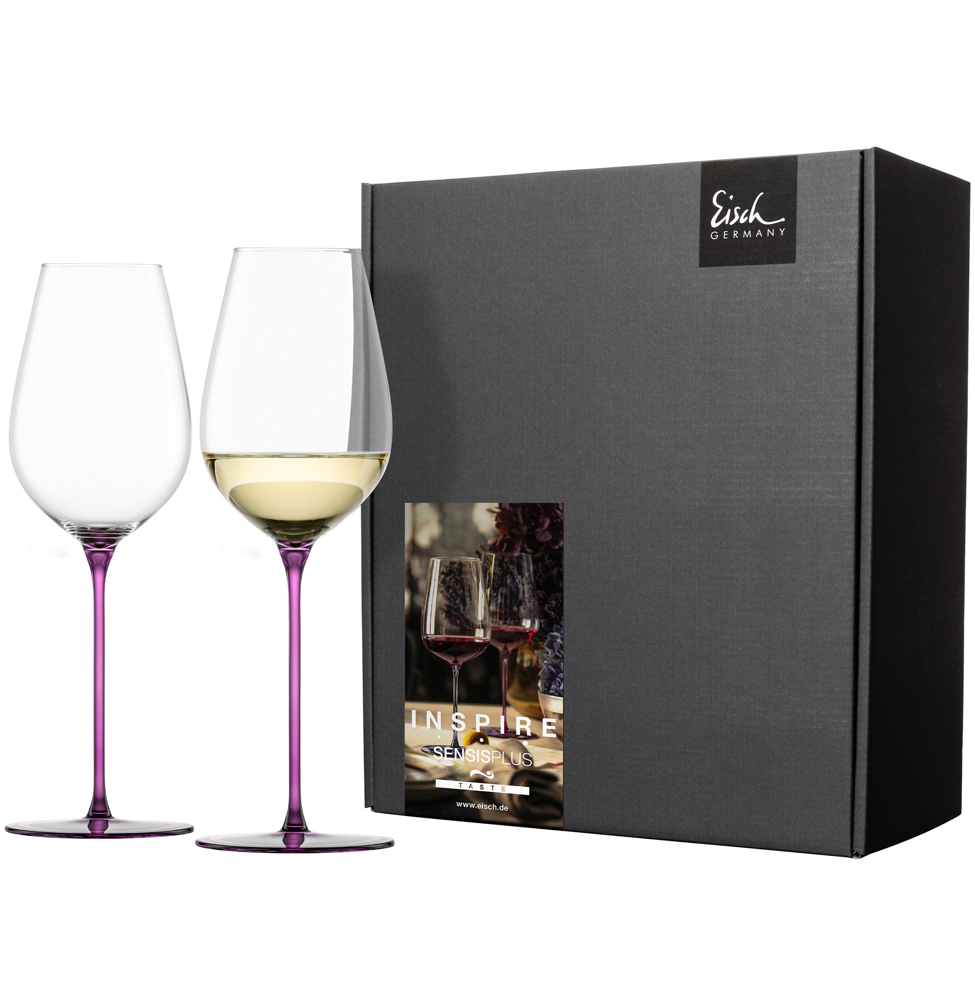 Set of 2 allround wine glasses refreshing & light mauve INSPIRE SENSISPLUS