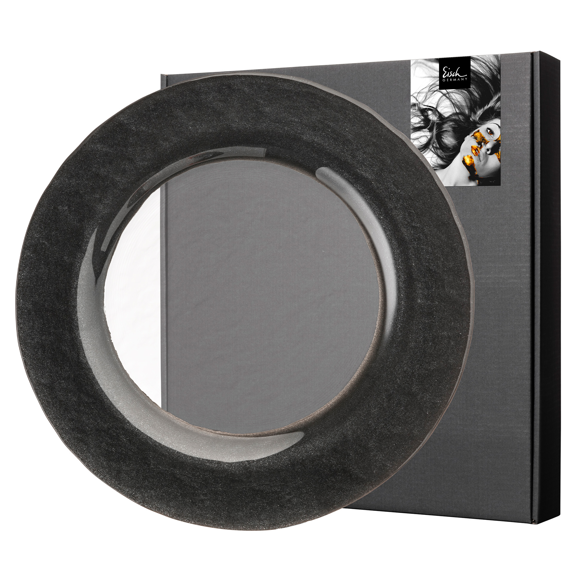 Plate black Ø 280 mm KAYA