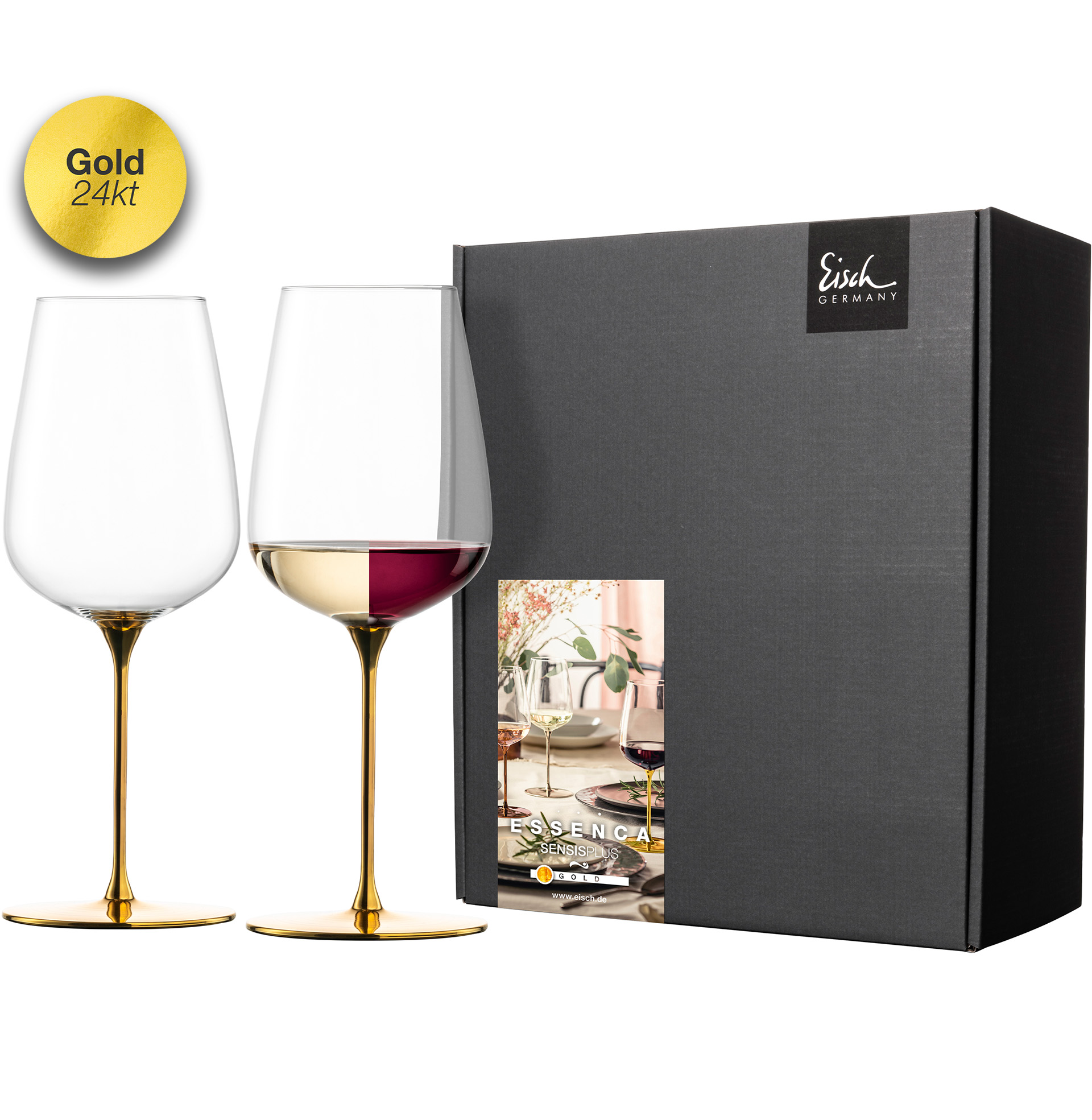 Allround Weinglas 2er Set ESSENCA SENSISPLUS GOLD I EISCH