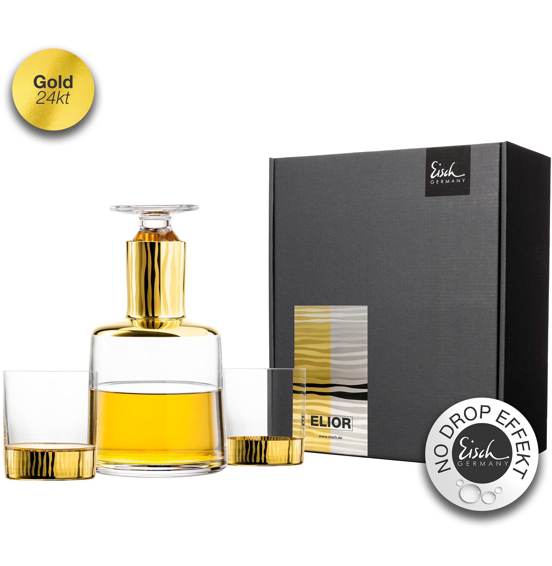 Whisky set gold No Drop Effect ELIOR