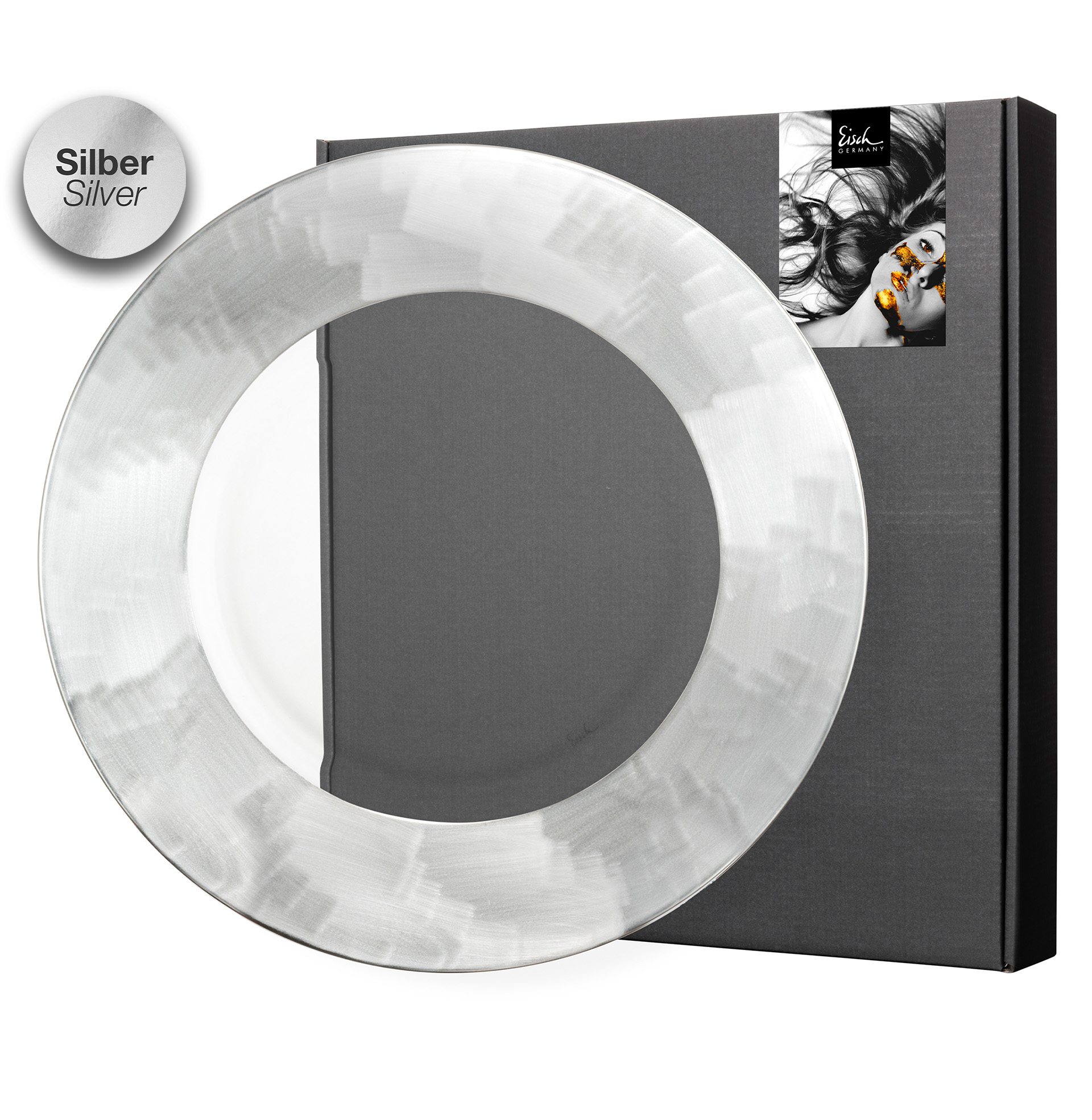 Plate silver Ø 320 mm PURO