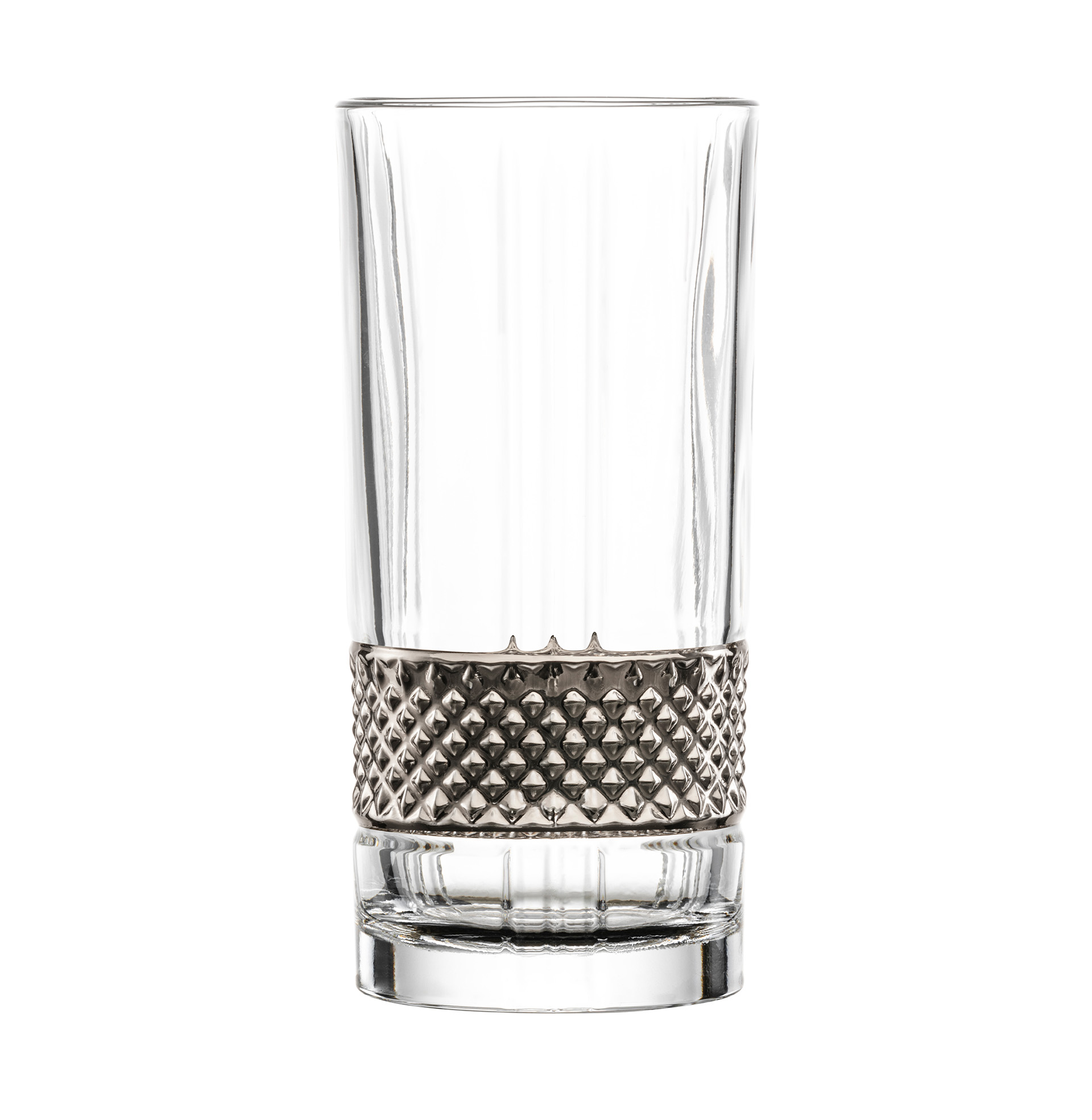Longdrink Glas platin in Geschenkröhre 2er Set GLEN I EISCH