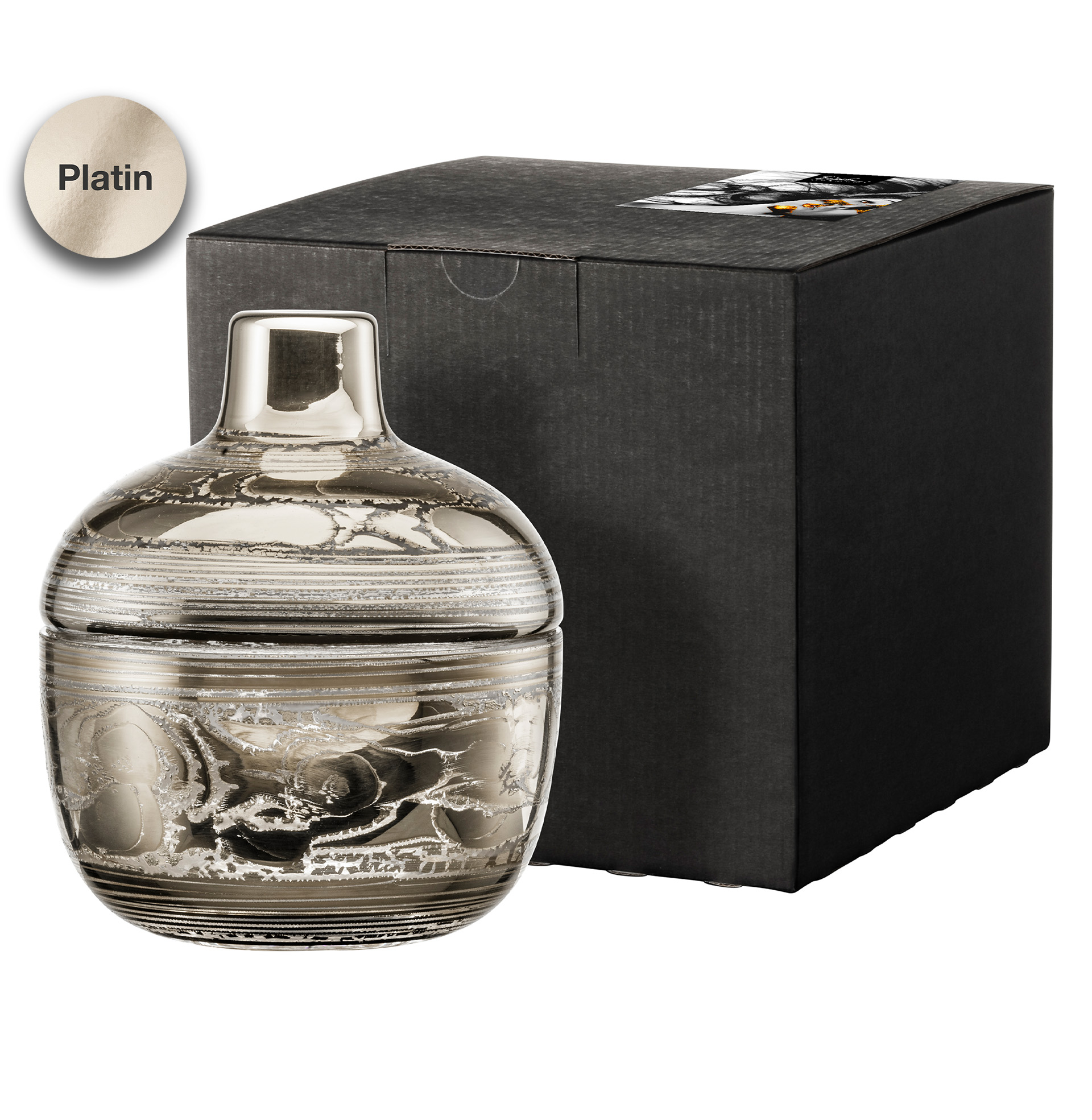 Candy box platinum Ø 140 mm GOLDLEAF