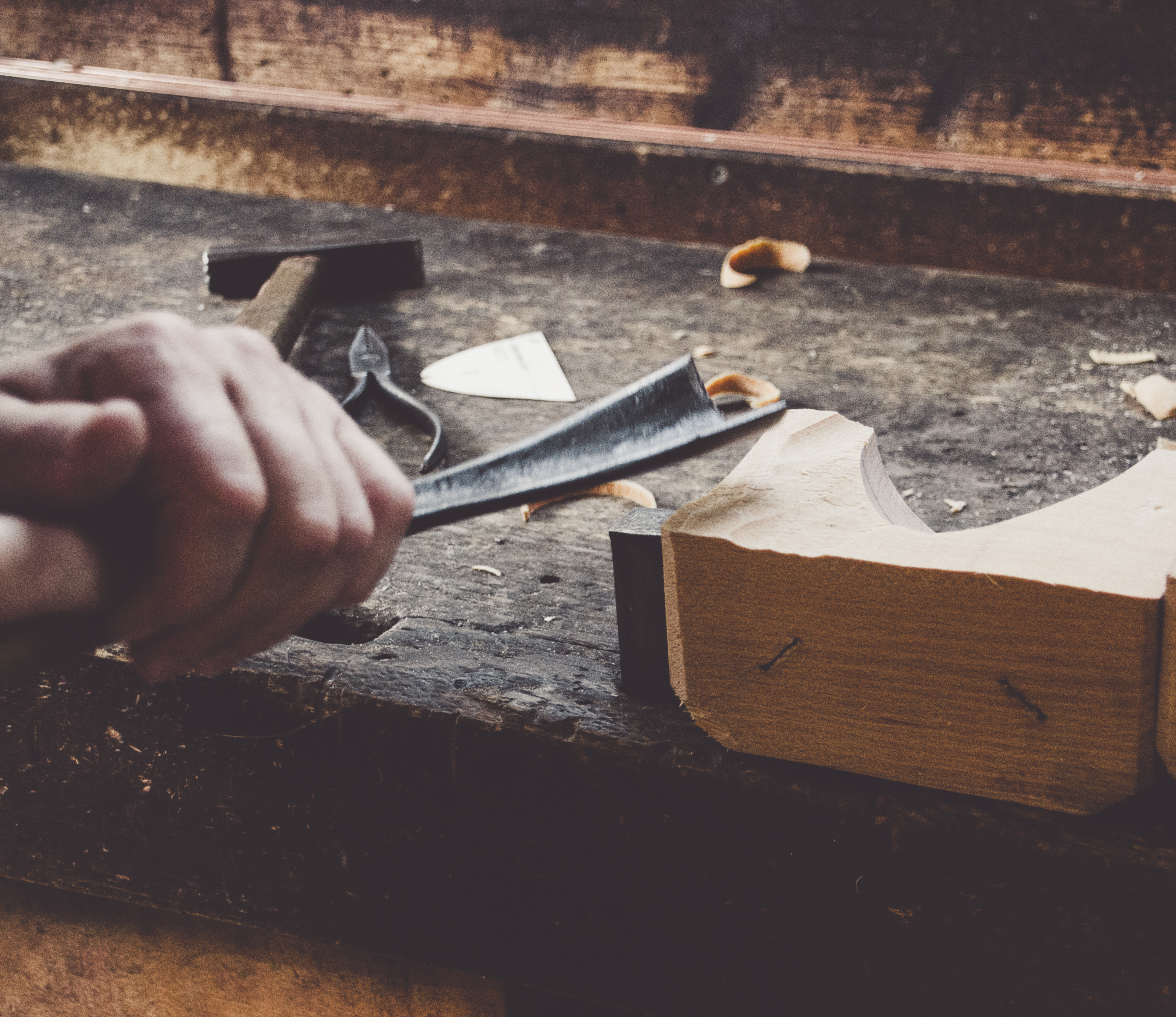 Wooden mould production for a wine glass