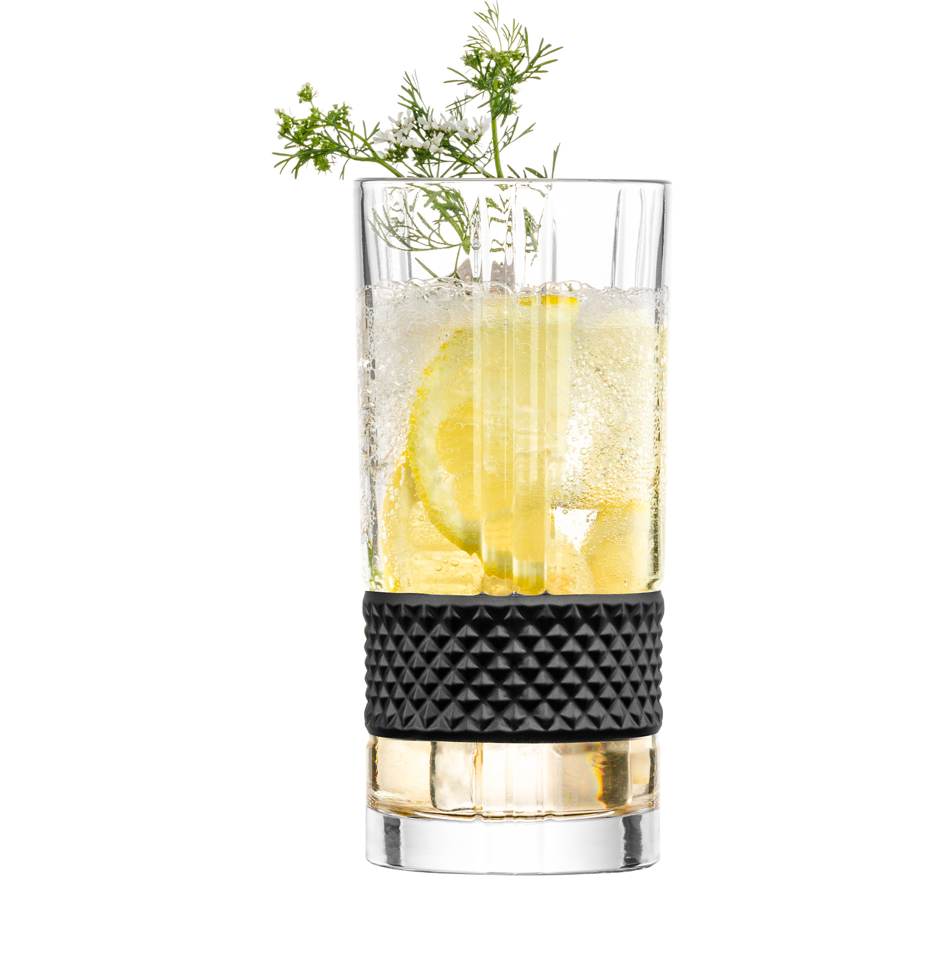 Longdrink Glas schwarz in Geschenkröhre 2er Set GLEN I EISCH