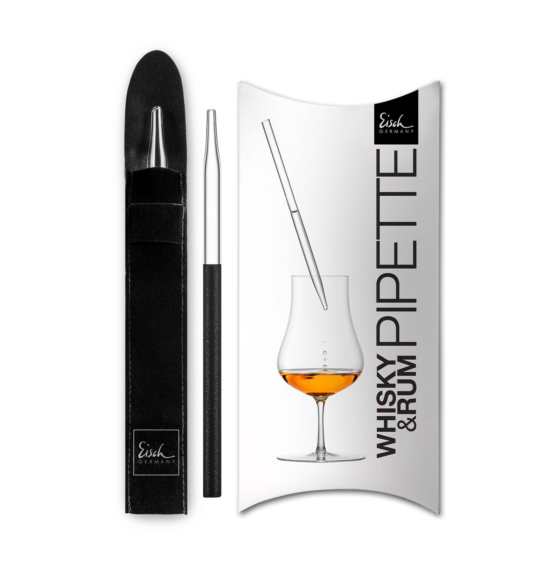 Whisky- / Rum-Pipette schwarz GENTLEMAN