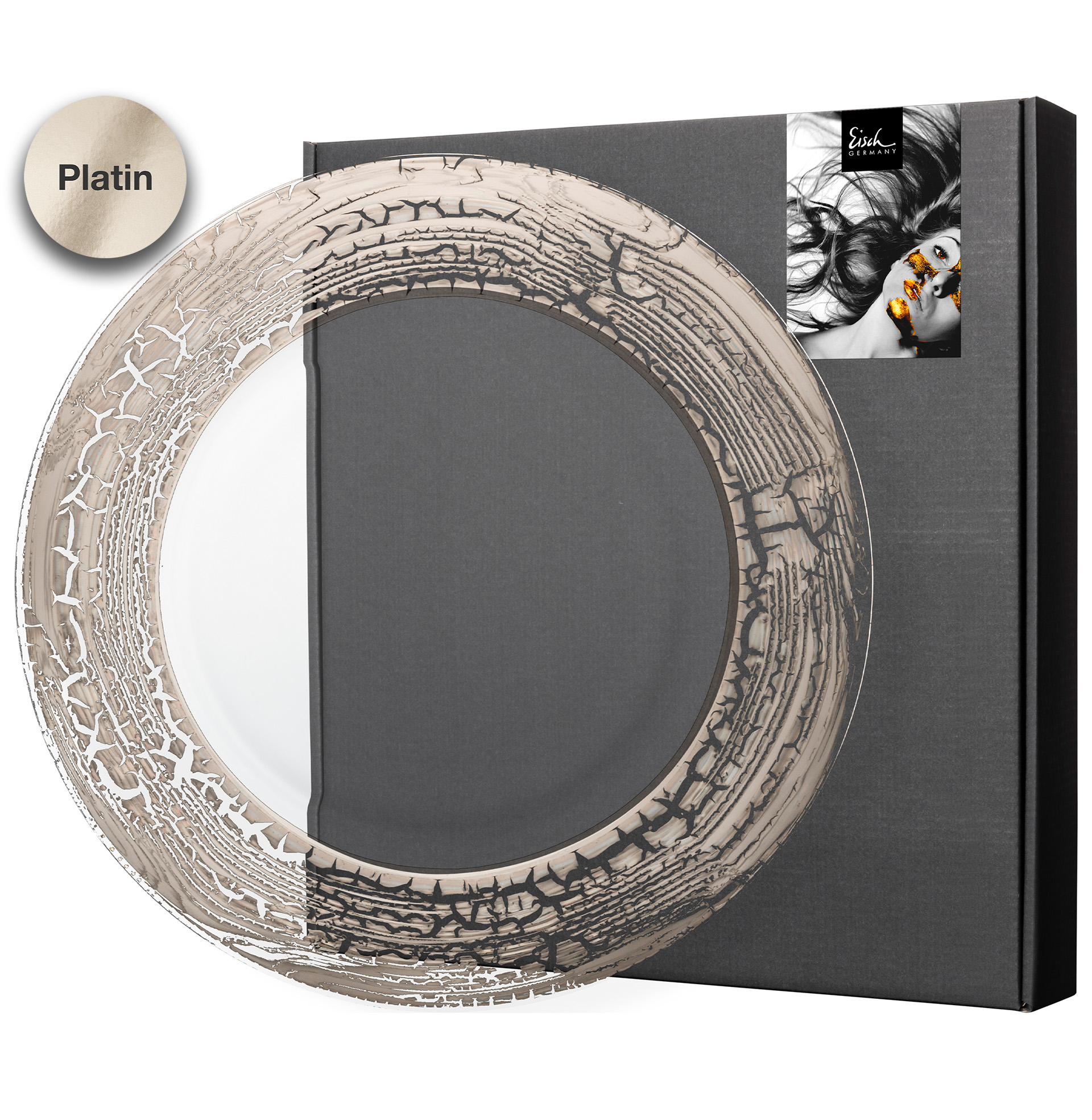 Plate platinum Ø 320 mm GOLDLEAF