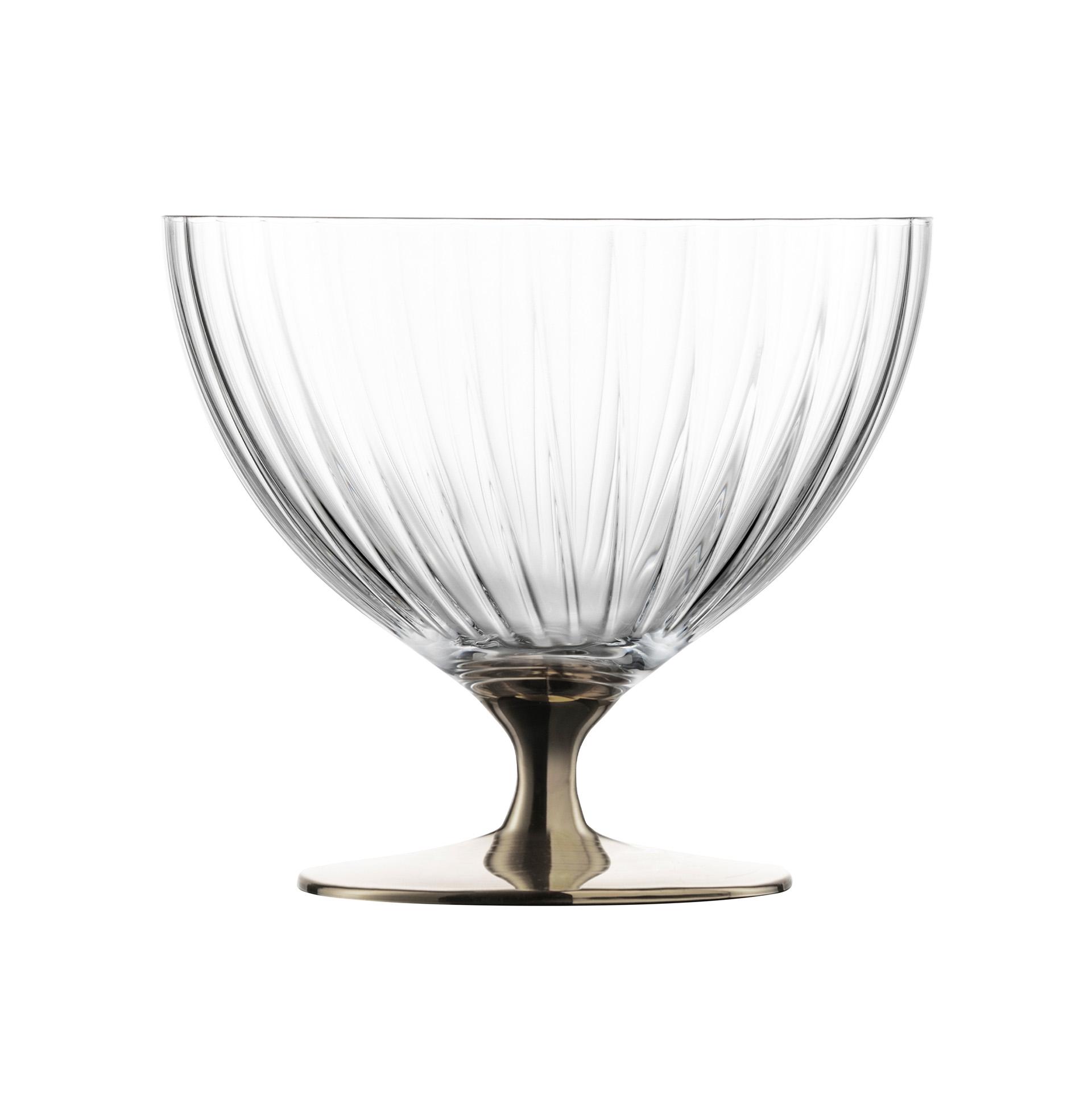 Footed dessert bowl platinum