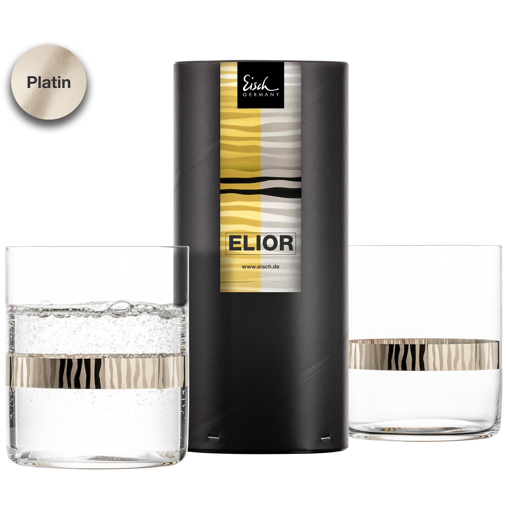 Set of 2 tumblers platinum ELIOR