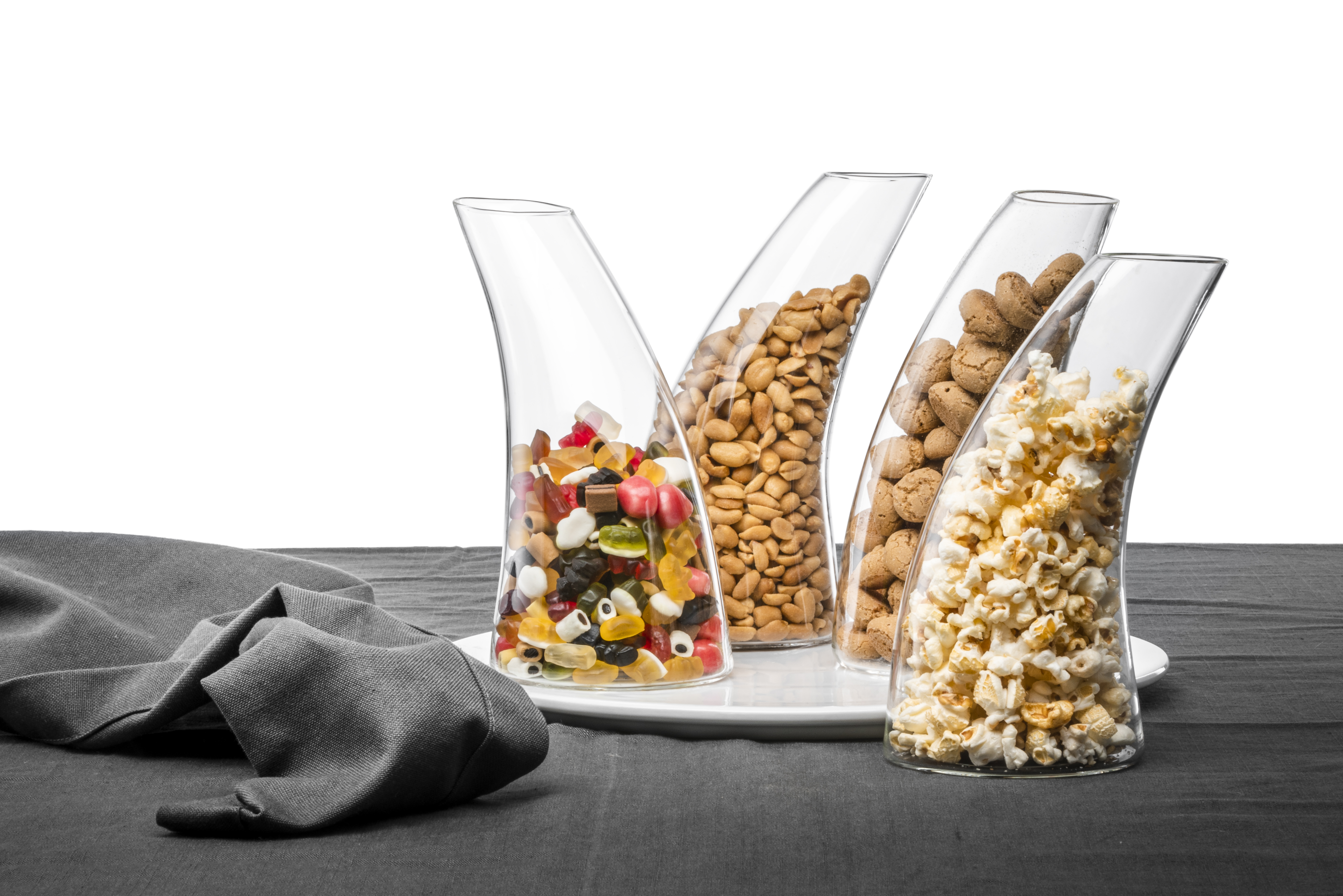 Nut dispensers filled with sweets