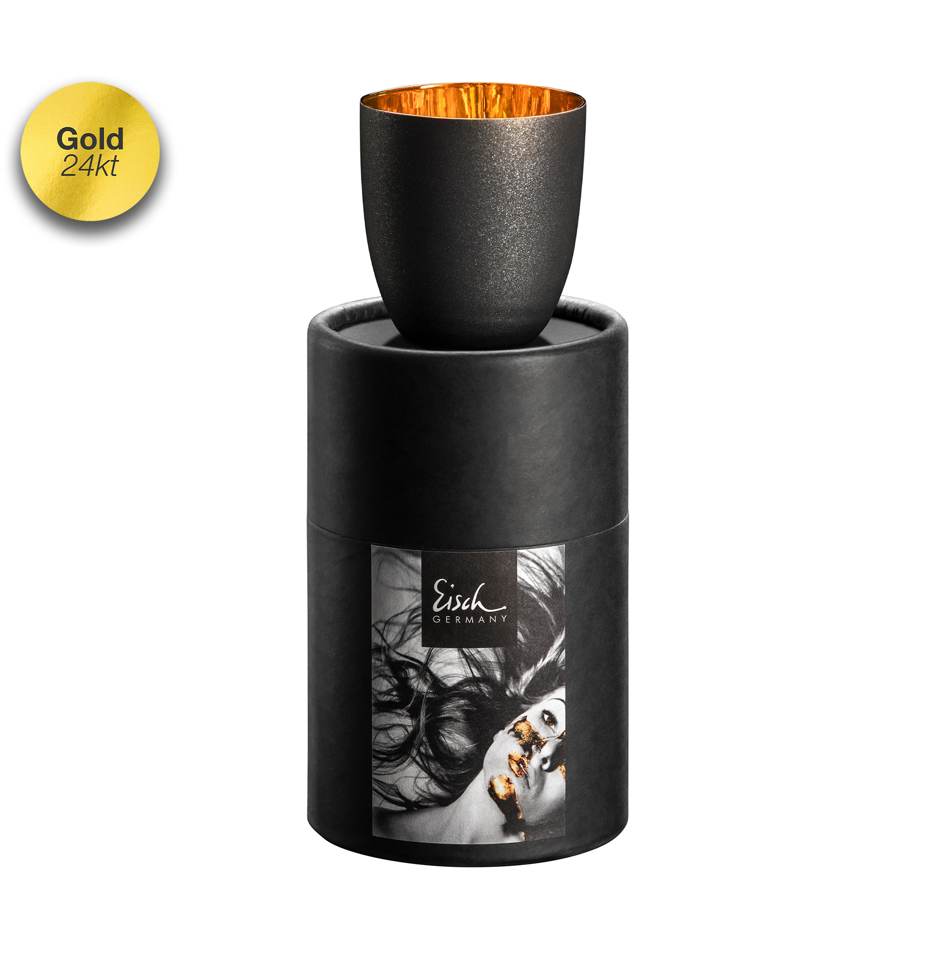 Espressoglas gold/schwarz COSMO COLLECT