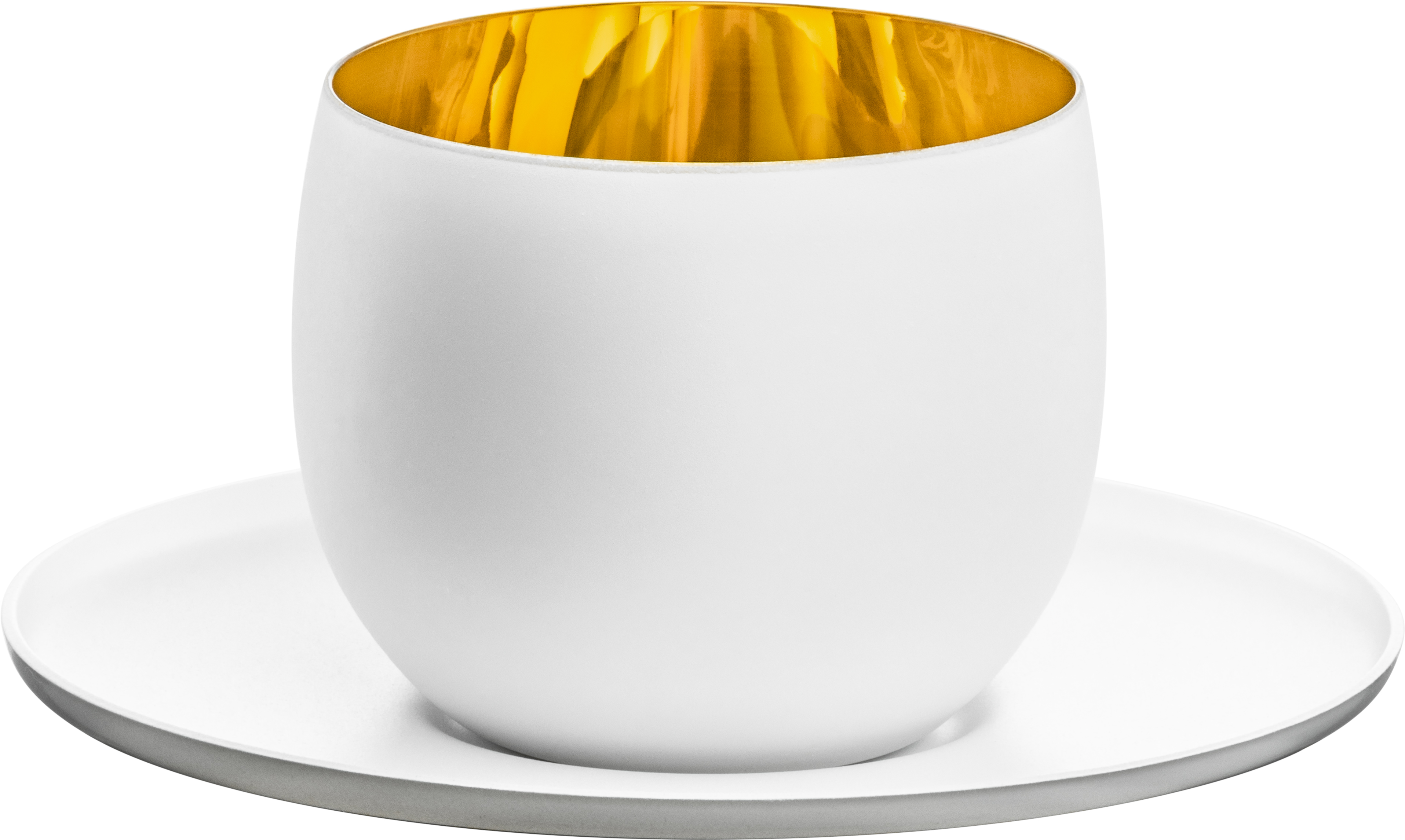 Cappuccino set weiß/gold COSMO