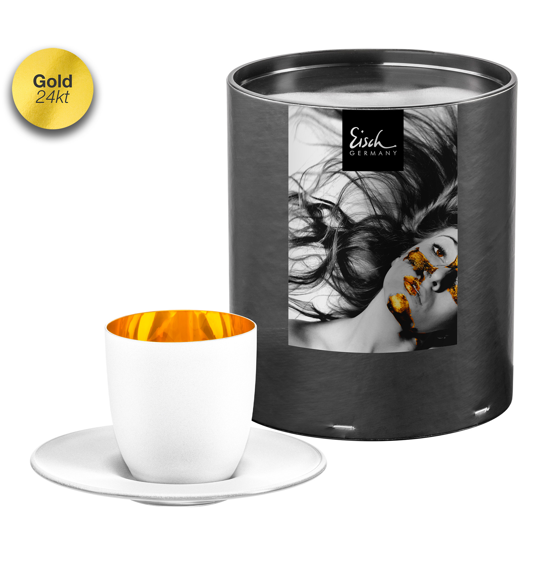 Espresso-Set weiß/gold COSMO COLLECT