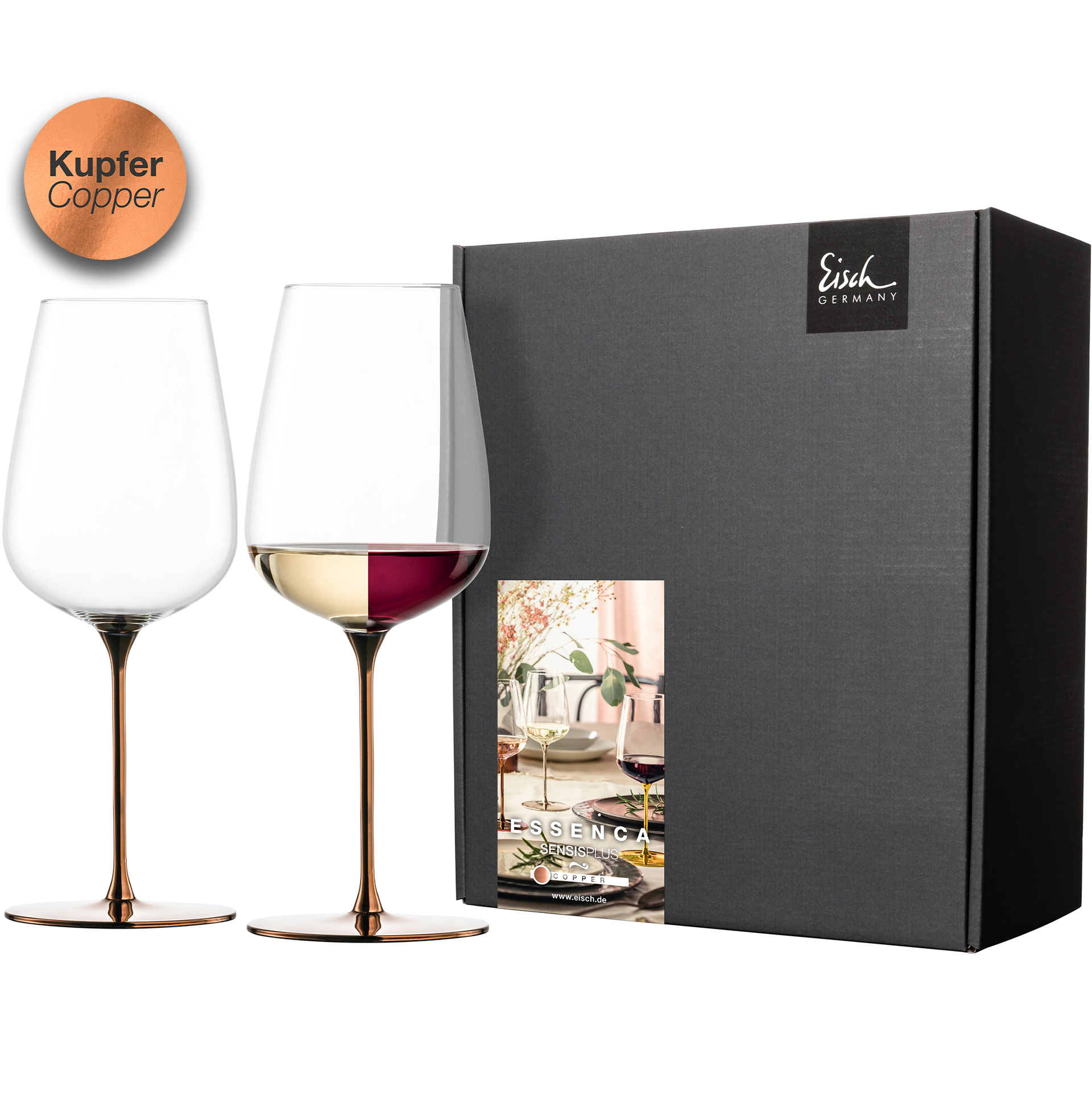 Set of 2 allround wine glasses fruity & aromatic copper ESSENCA SENSISPLUS COPPER EDITION
