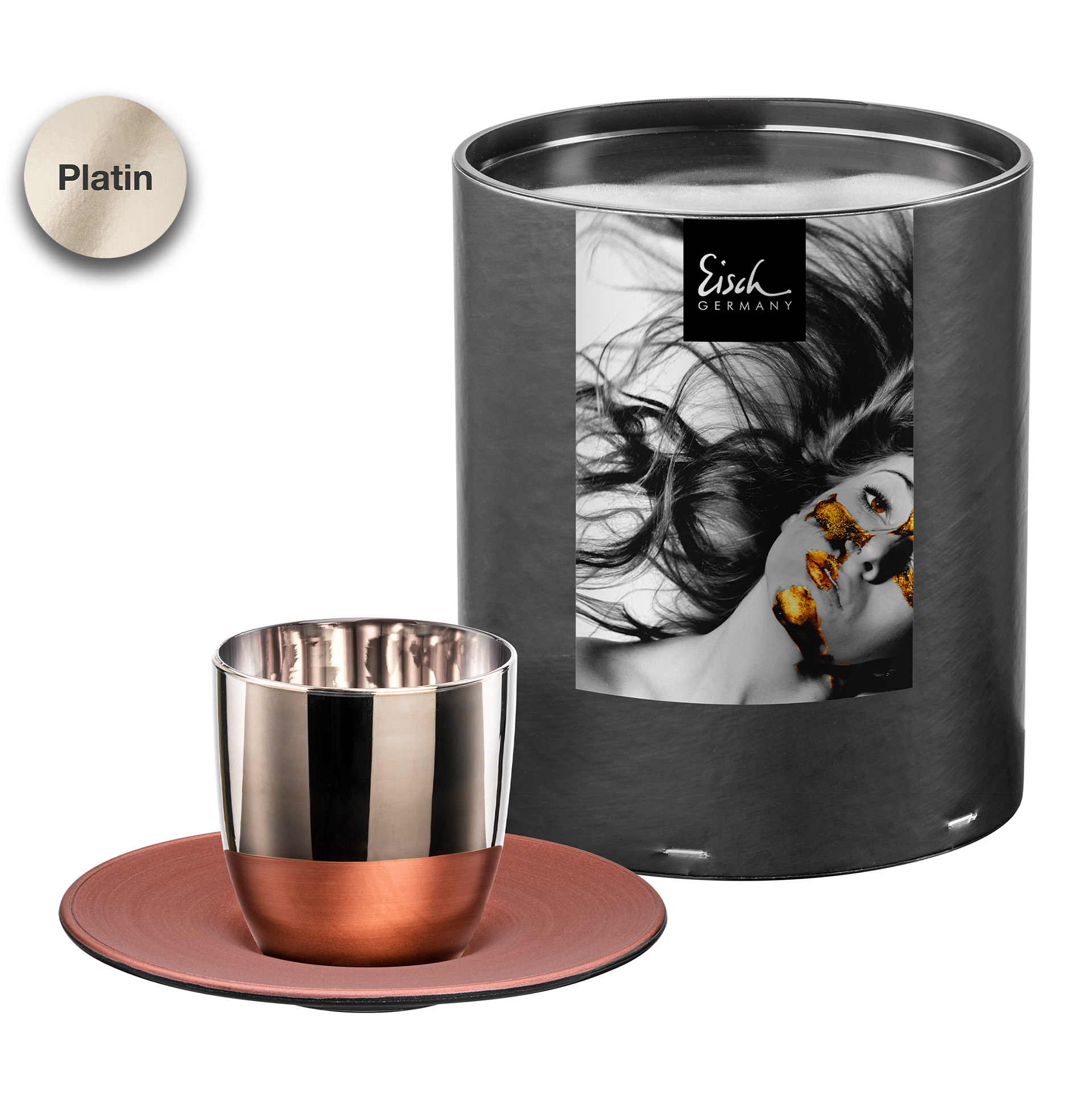Espresso set platinum/copper COSMO COLLECT