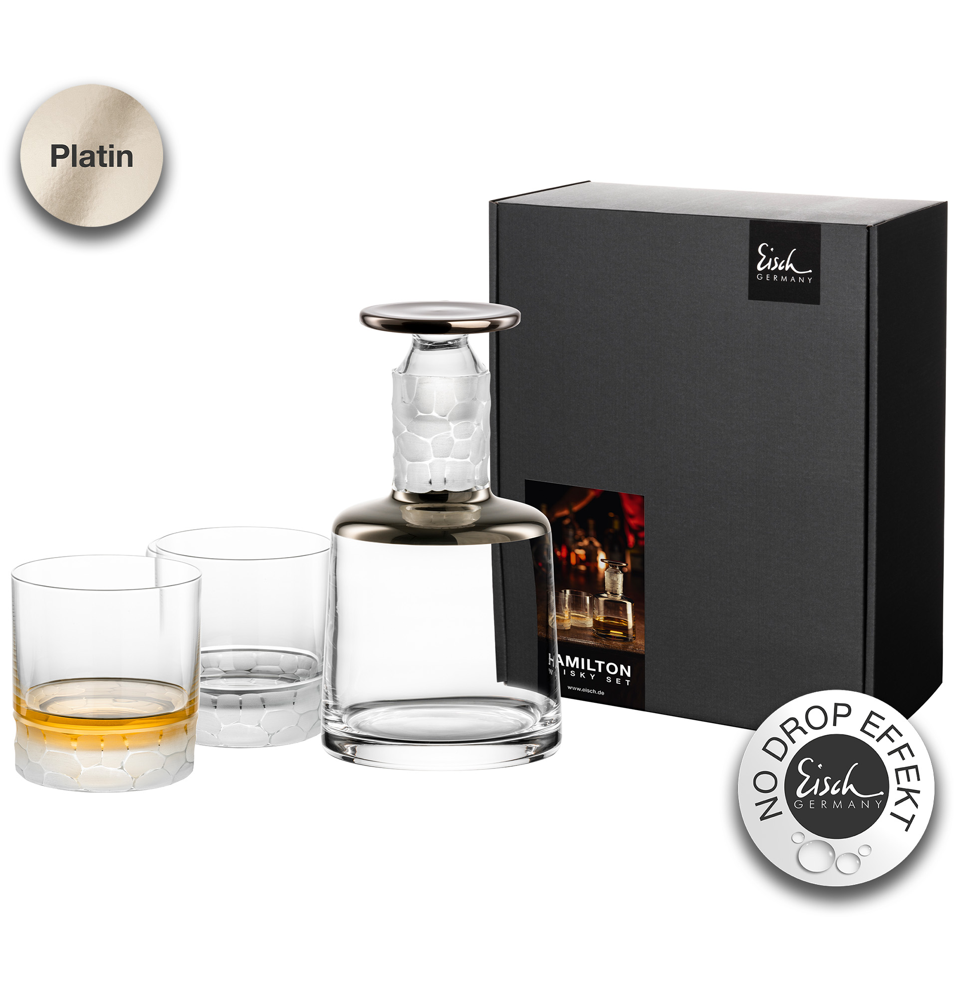 Whisky set platinum No Drop Effect HAMILTON