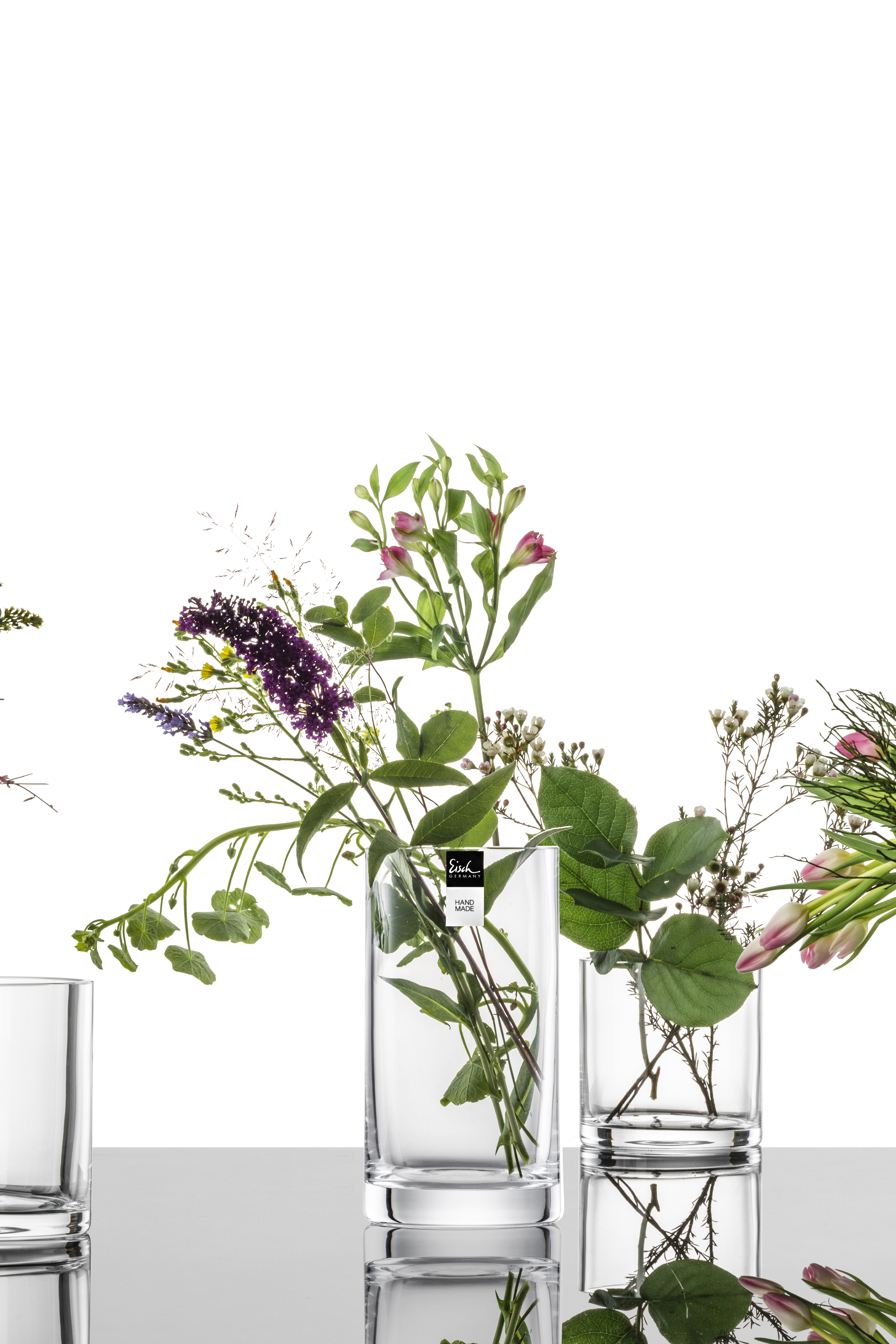 Various vases with flowers