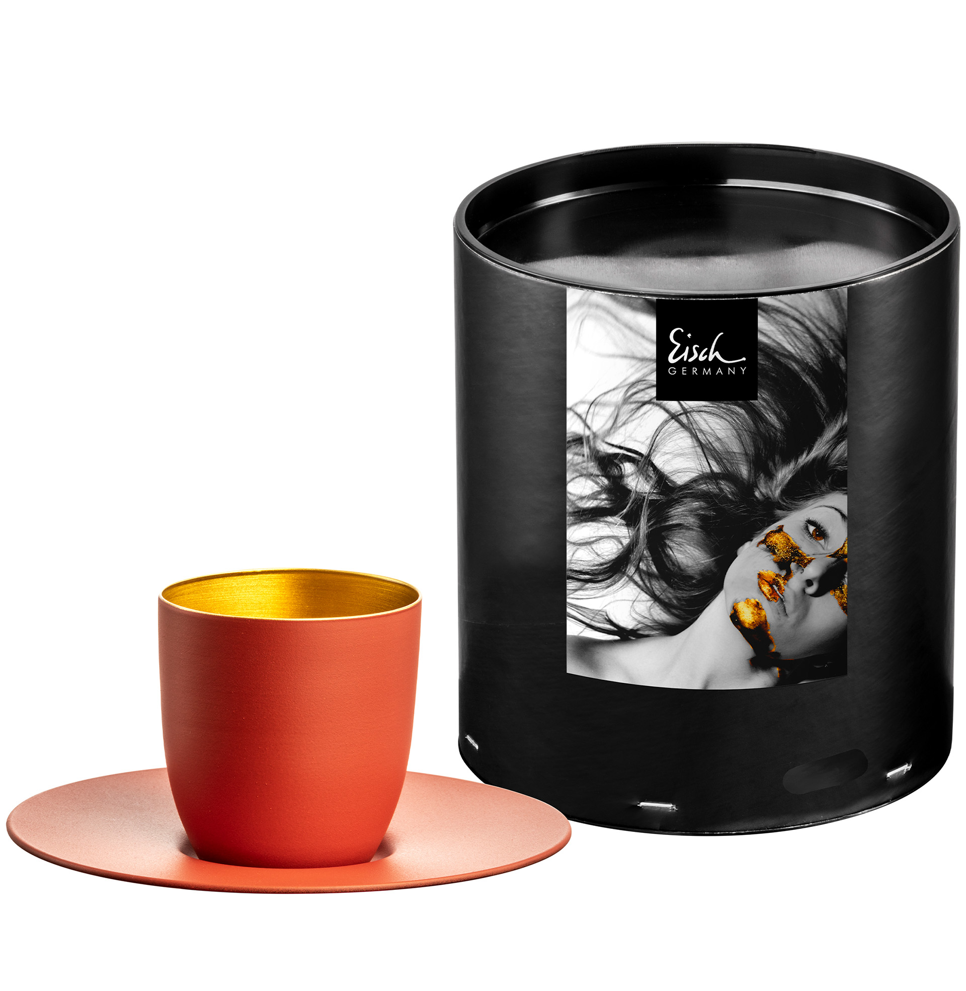 Espresso set coral/gold COSMO COLLECT