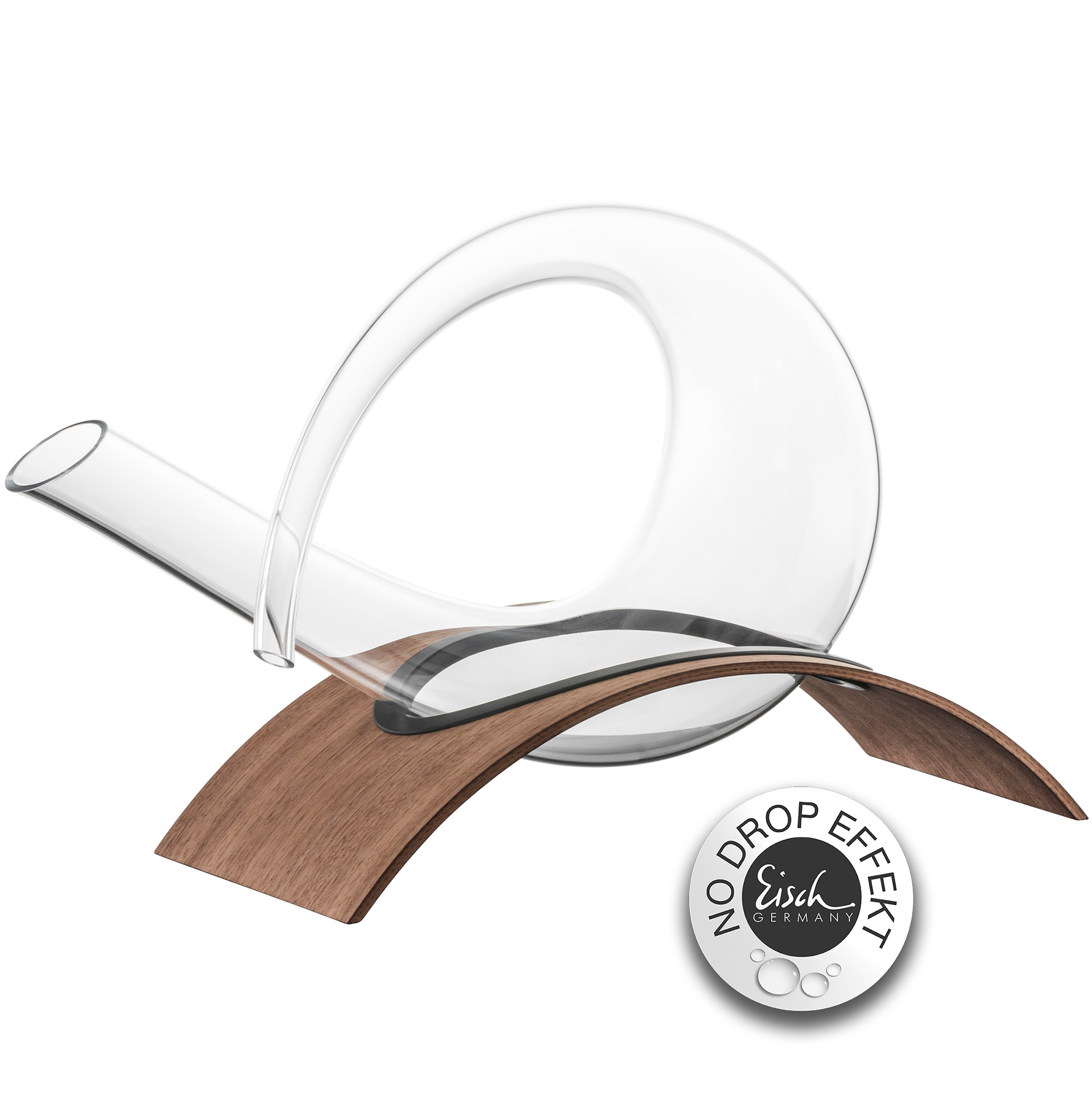 Dekantierkaraffe No Drop Effekt auf Holzsockel 0,75l WOOD EDITION