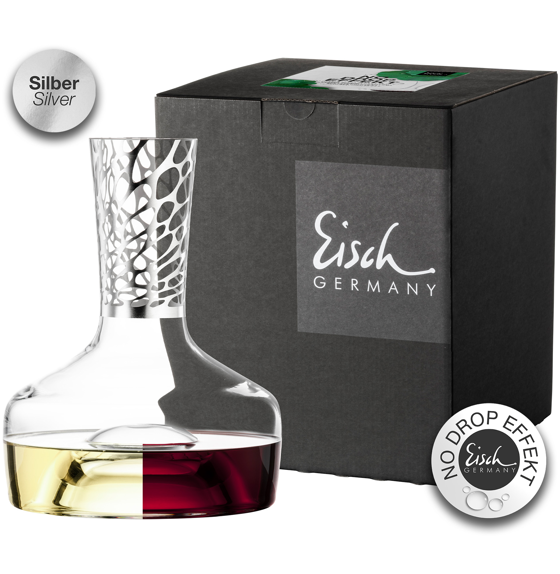 Dekantierkaraffe silber No Drop Effekt 0,75l NET