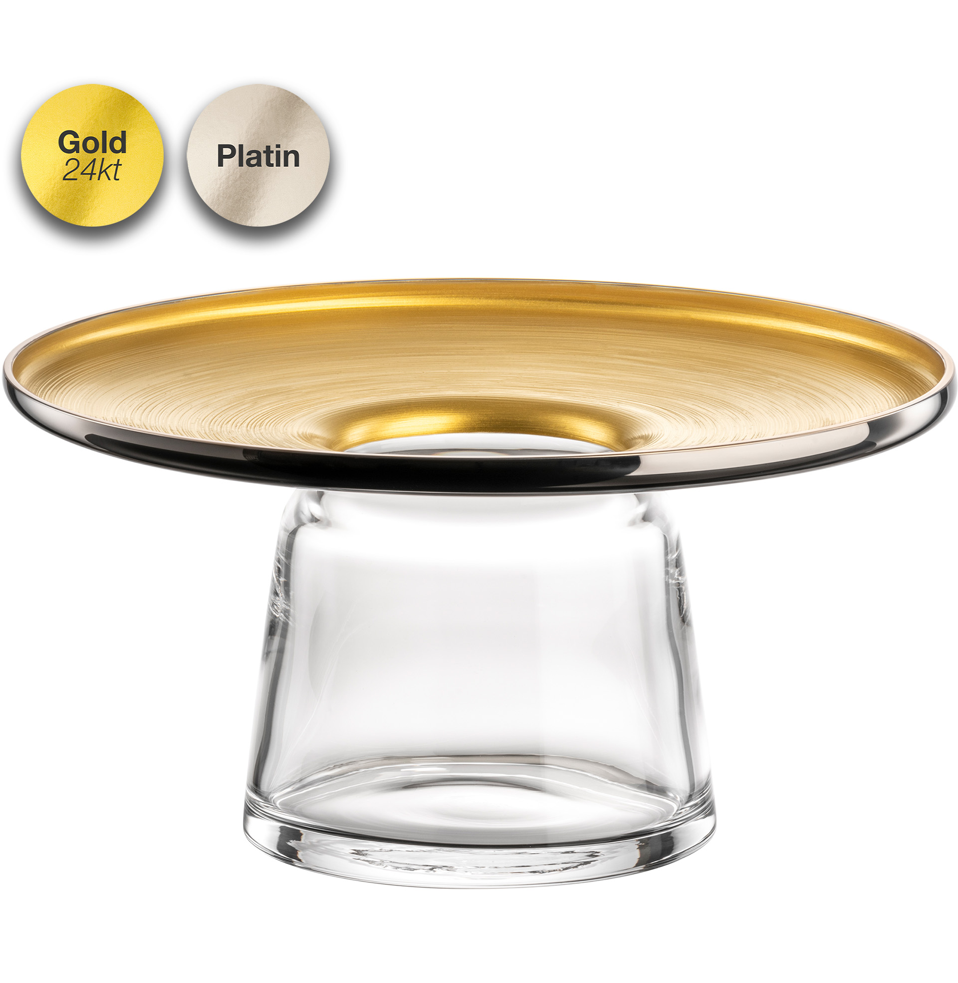 Vase gold/platinum Ø 345 mm HAPTICS