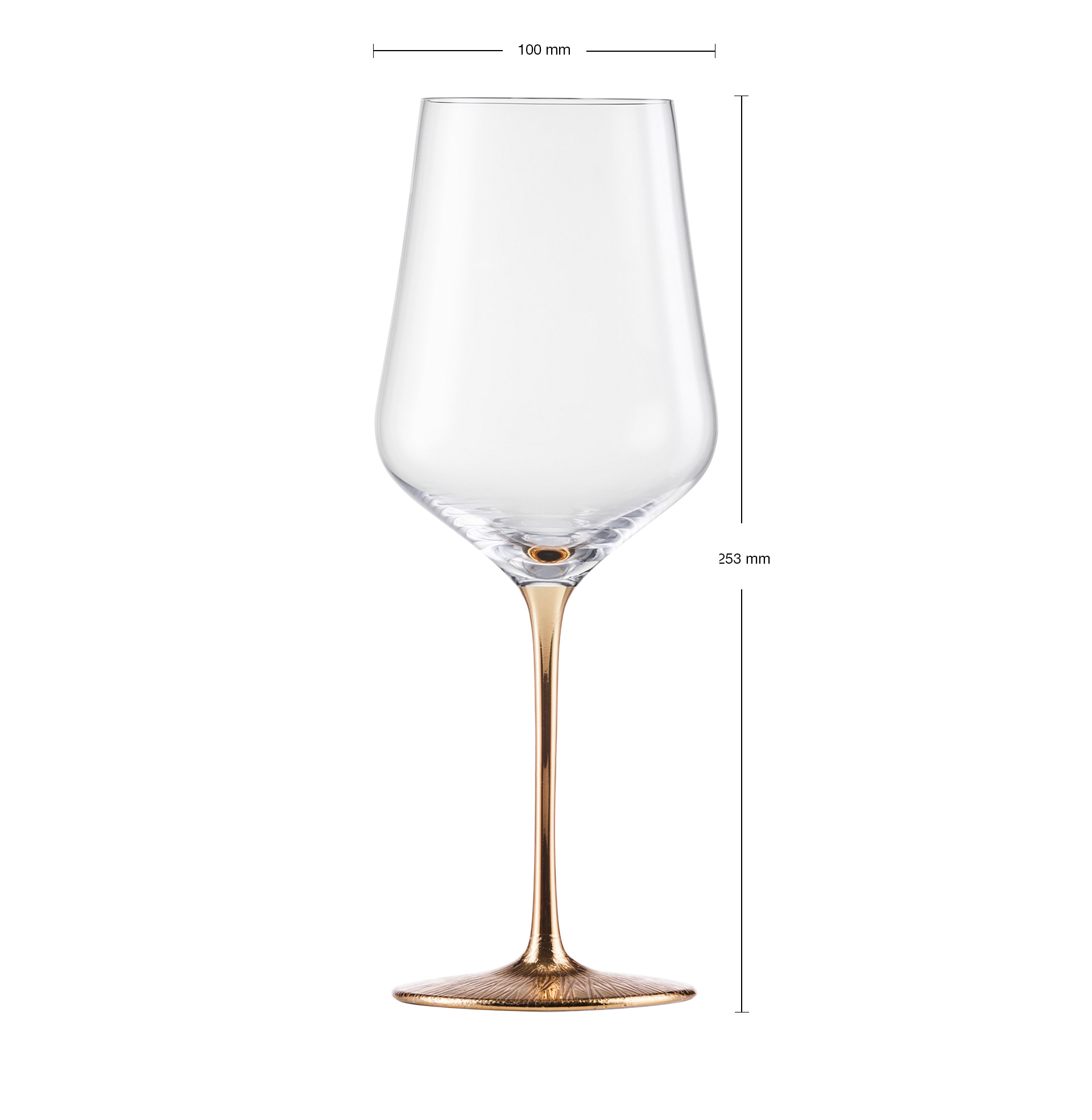 Bordeaux glasses gold RAVI GOLD