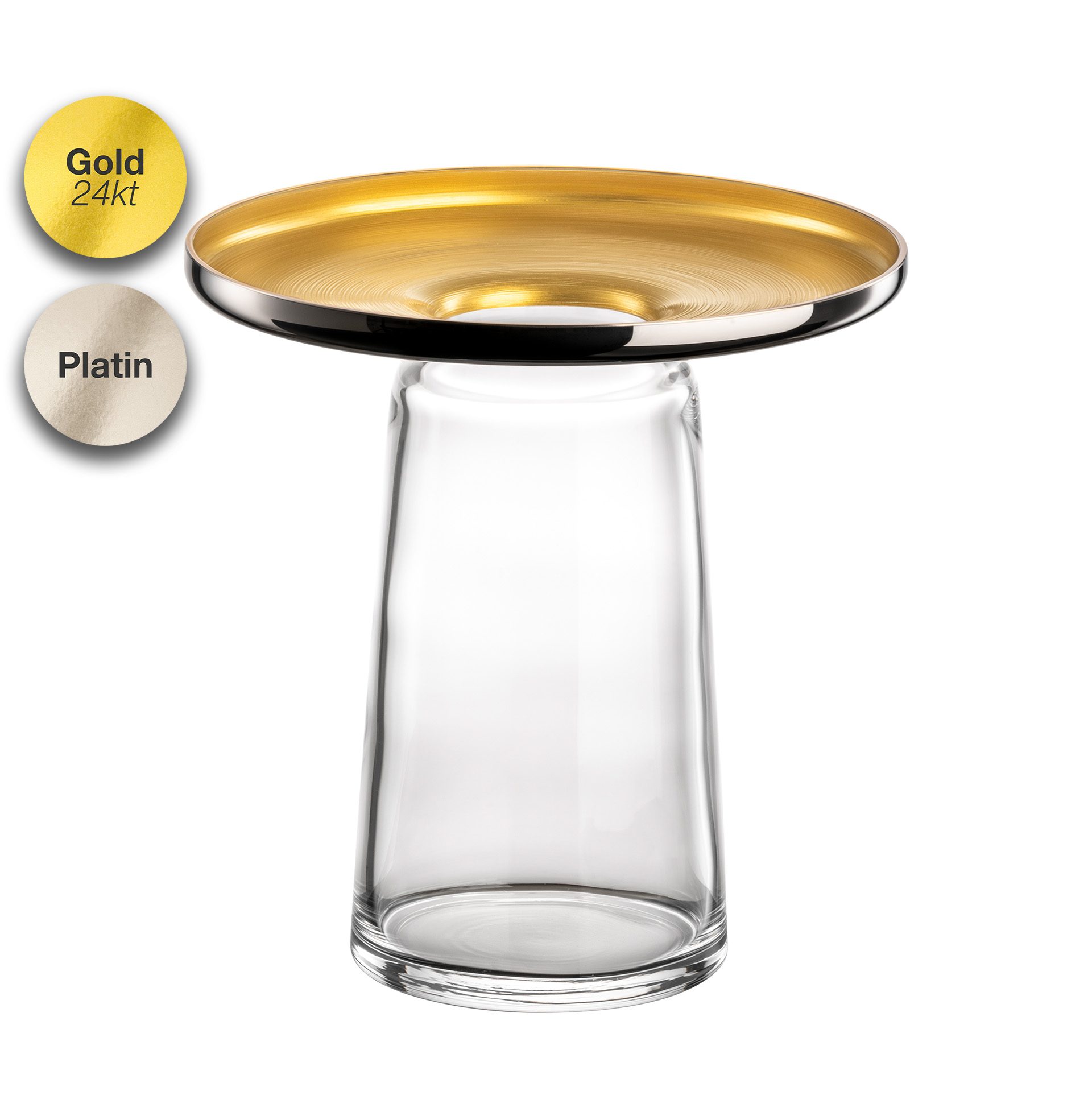 Vase gold/platinum Ø 290 mm HAPTICS